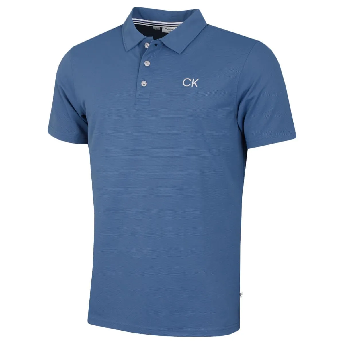 Calvin Klein Central Eco Light Wicking Men's Golf Polo - Denim Blue - S - immagine 1