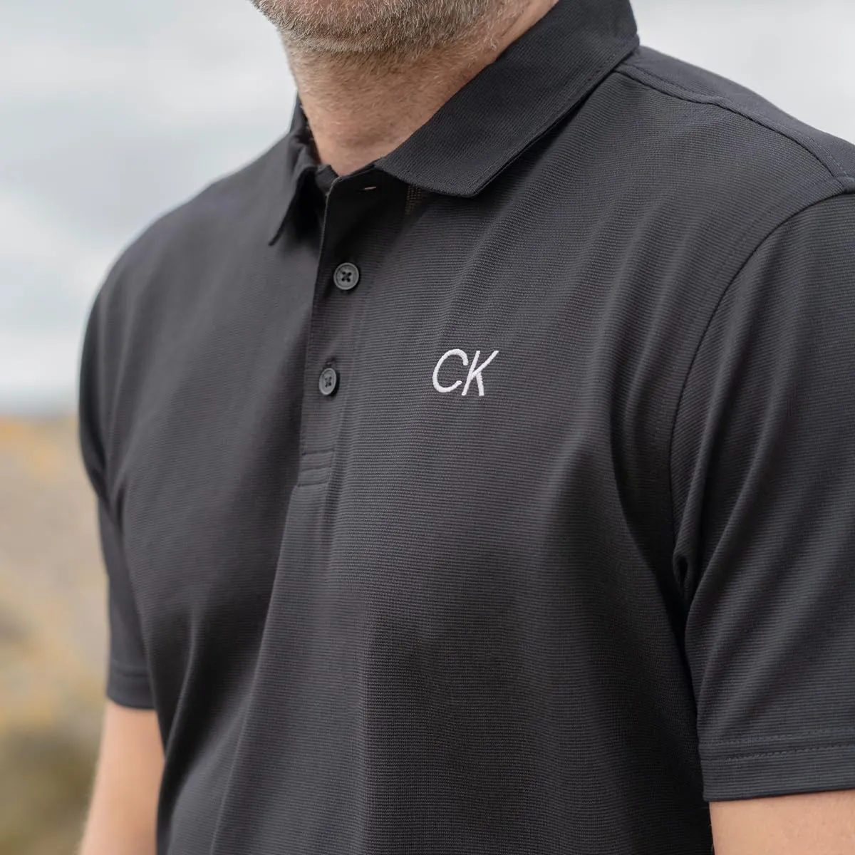 Calvin Klein Central Eco Light Wicking Men's Golf Polo - Nero - 5XL - immagine 5
