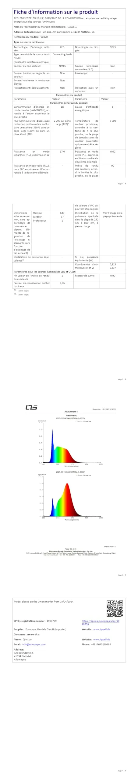 LQWELL Plafoniera LED Ultra Sottile Viola 22cm 18W 6000K (Confezione da 2) - immagine 12