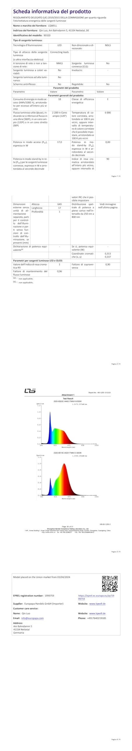 LQWELL Plafoniera LED Ultra Sottile Viola 22cm 18W 6000K (Confezione da 2) - immagine 14