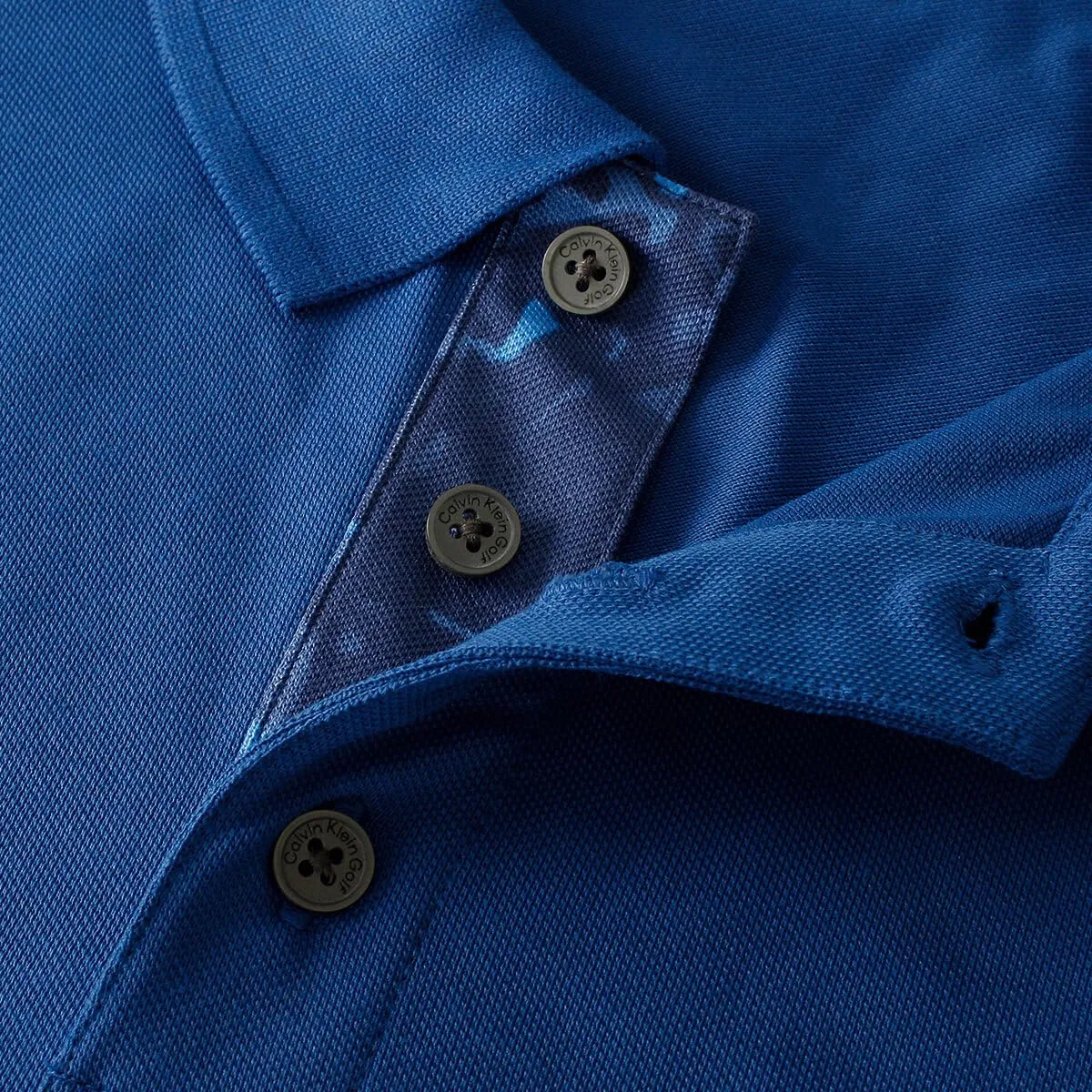 Calvin Klein Polo Golf Uomo Campus Dresden Blue Camo - M - immagine 6