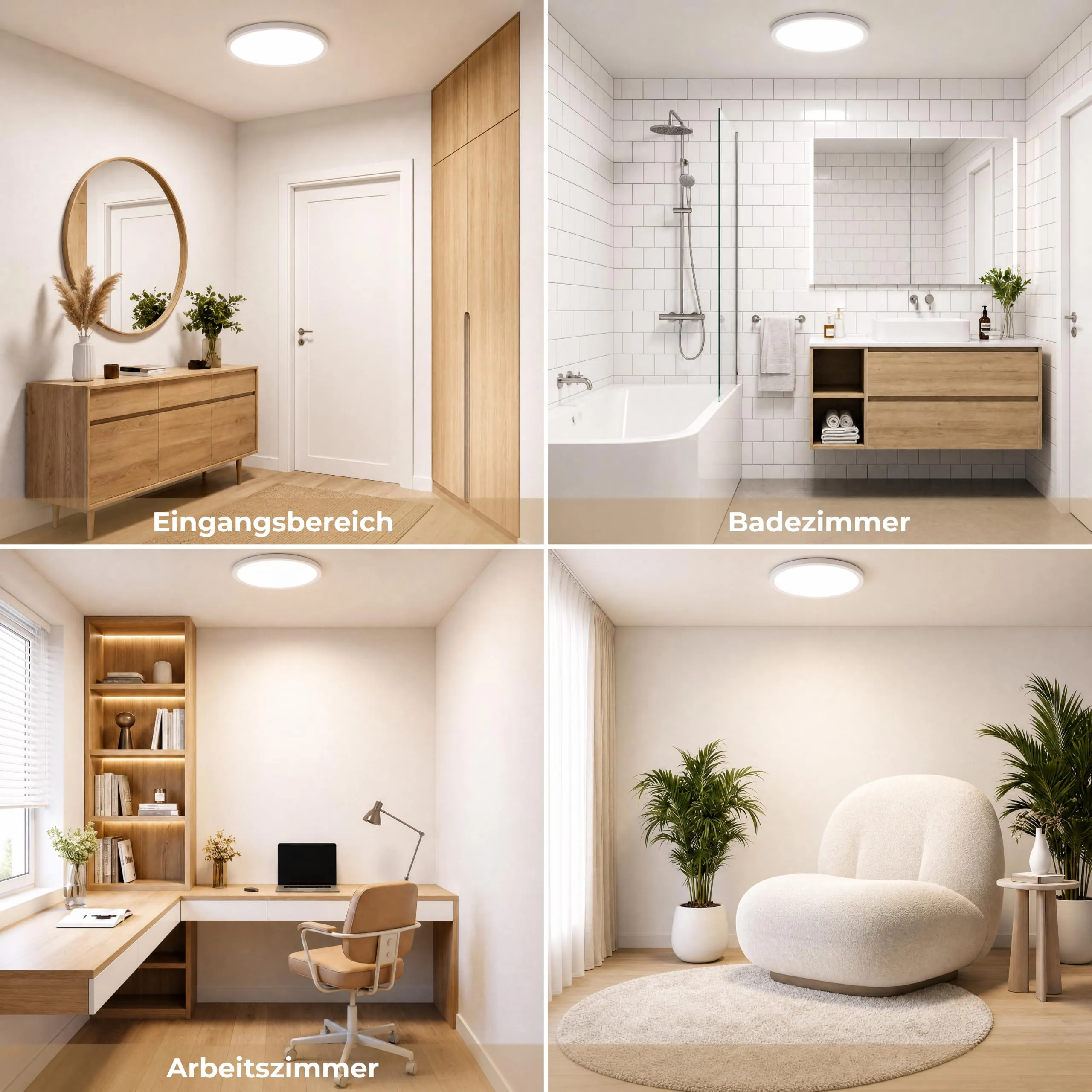 LQWELL Plafoniera LED Ultra Sottile Bianco 30cm 23W 6000K - immagine 6