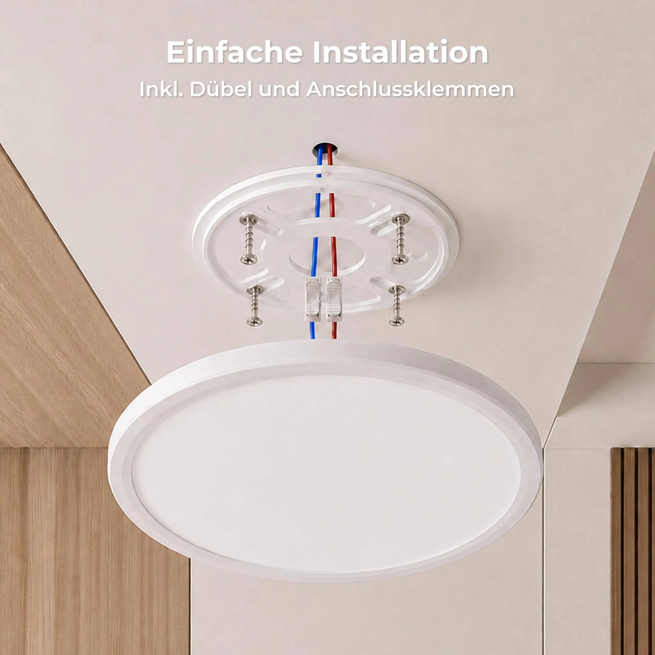 LQWELL Plafoniera LED Ultra Sottile Bianco 30cm 23W 6000K - immagine 9