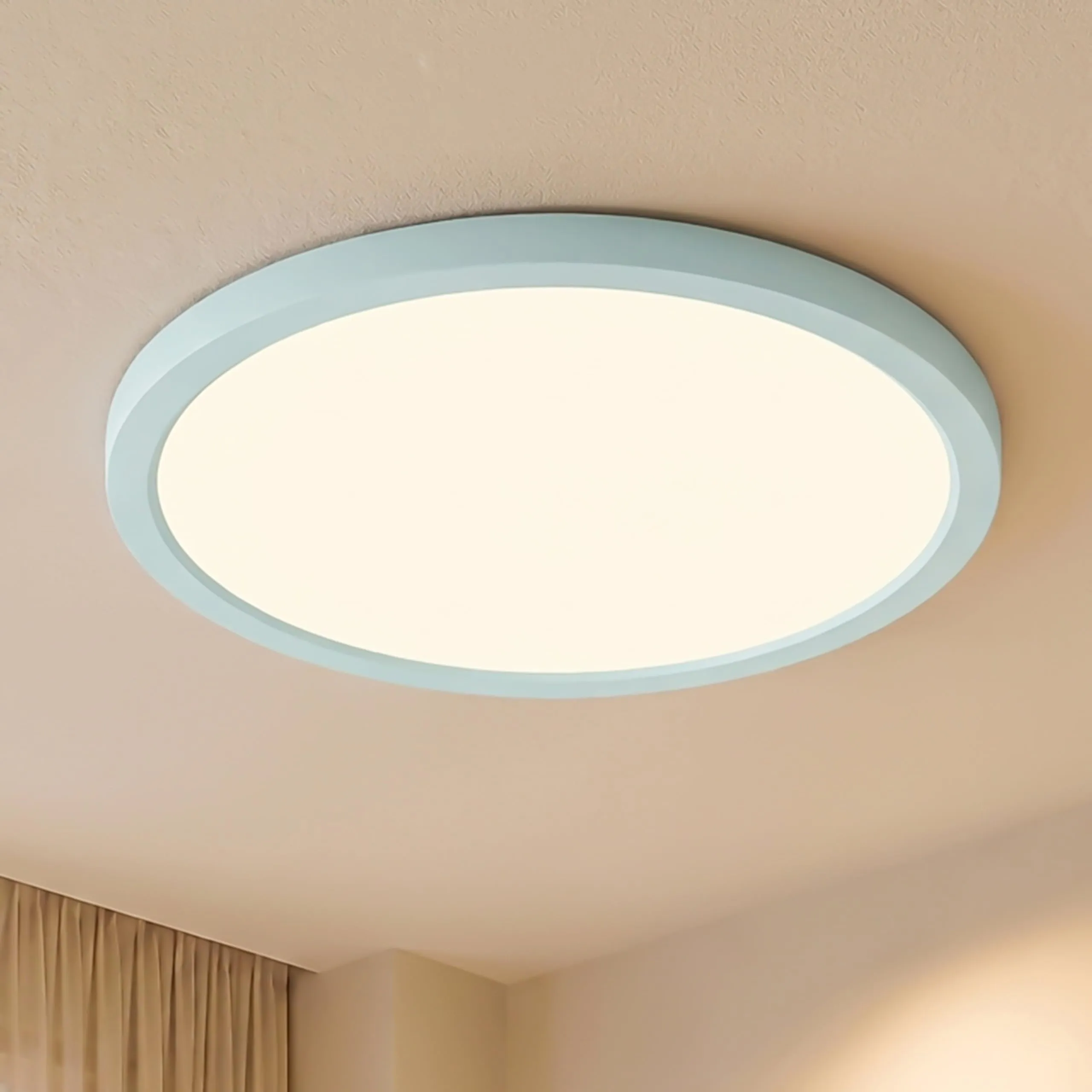LQWELL Plafoniera LED Ultra Sottile Blu 22cm 18W 4000K, Confezione da 2 - immagine 1