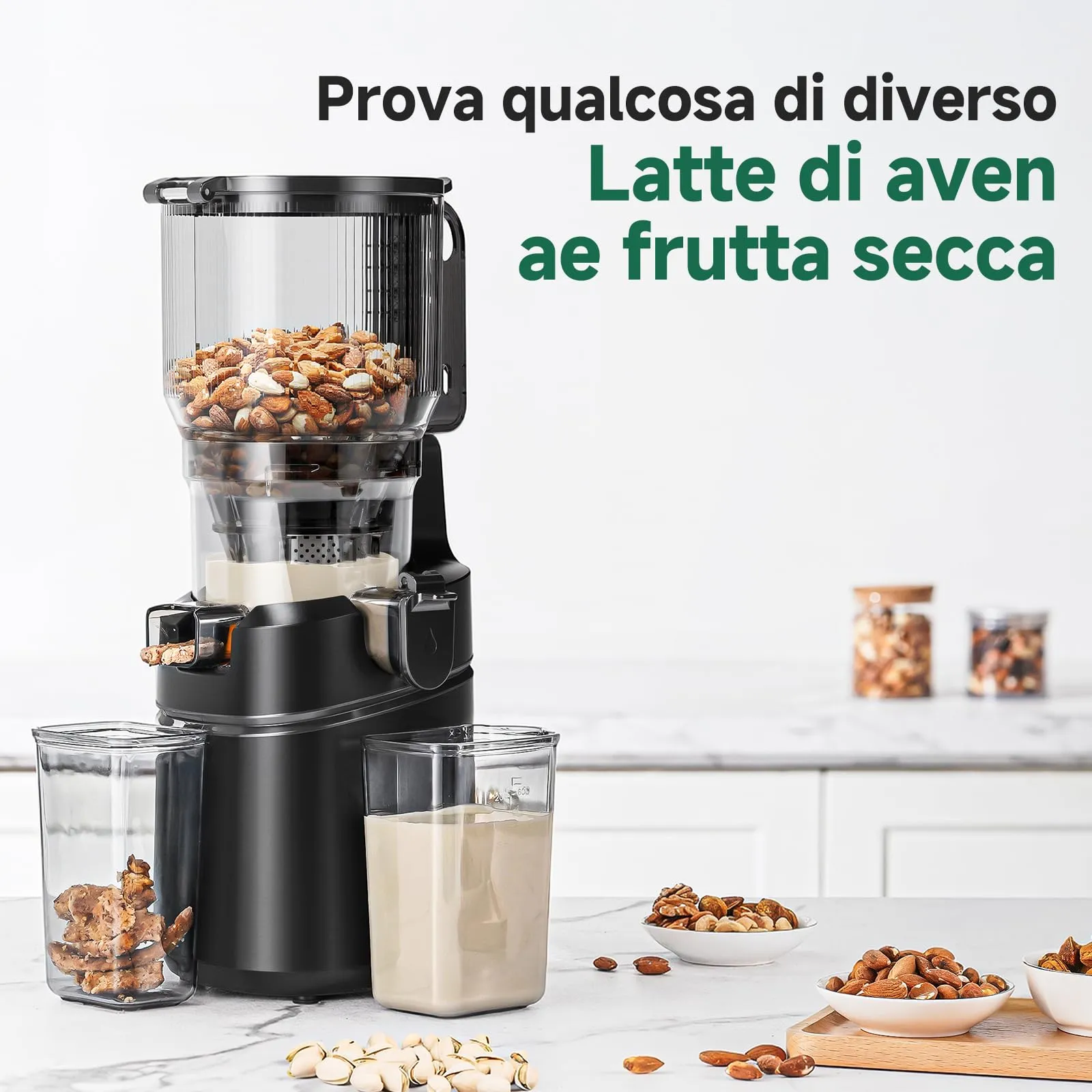 AMZCHEF Estrattore di Succhi Professionale SJ-036, 250W, Apertura 150mm, Capacità 2L, Triplo Filtro - Nero - immagine 10