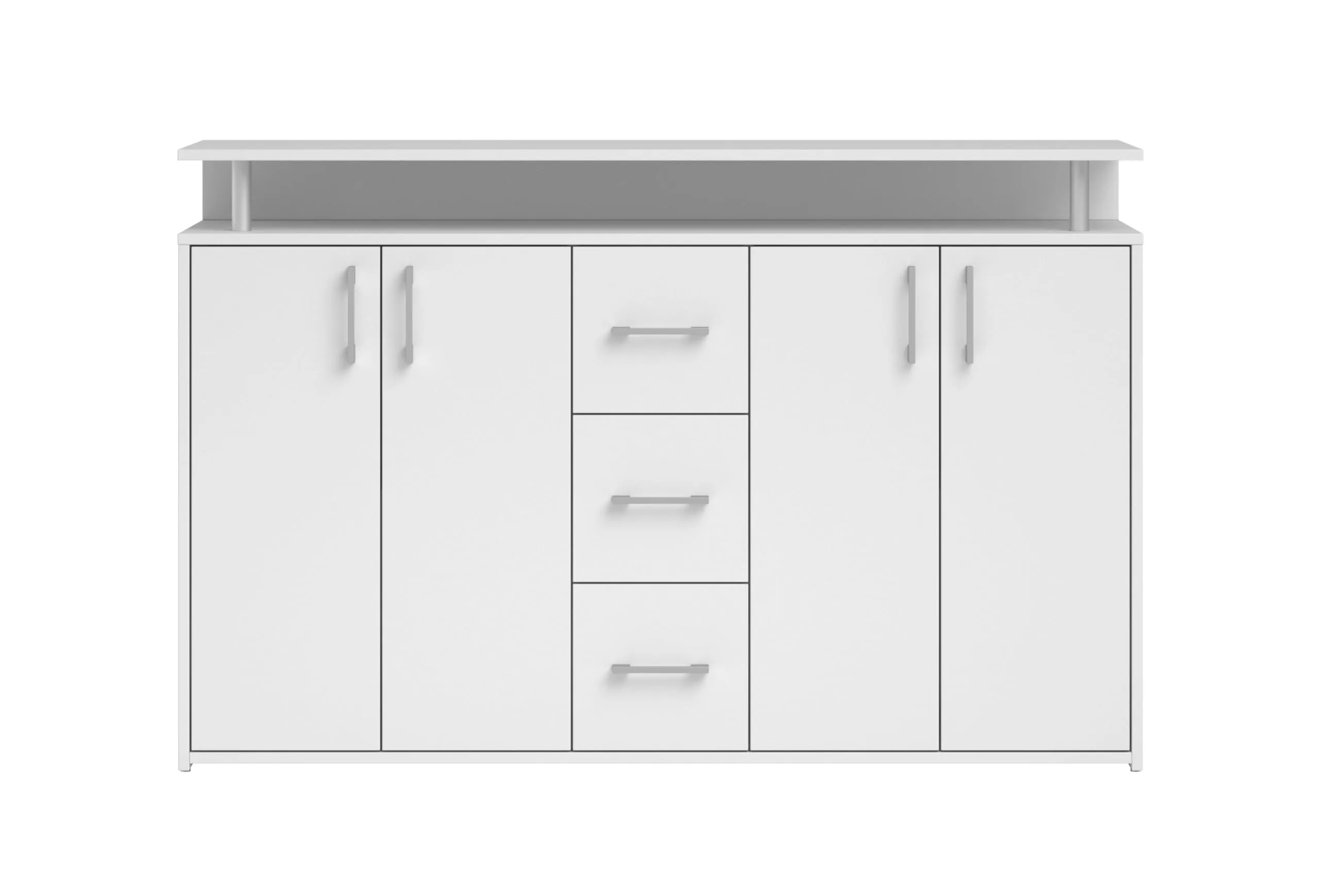 Avanti Trendstore Doro Cassettiera da Ingresso, Comò con 4 Ante e 3 Cassetti in Legno Truciolare, 139x90x34 cm - immagine 1