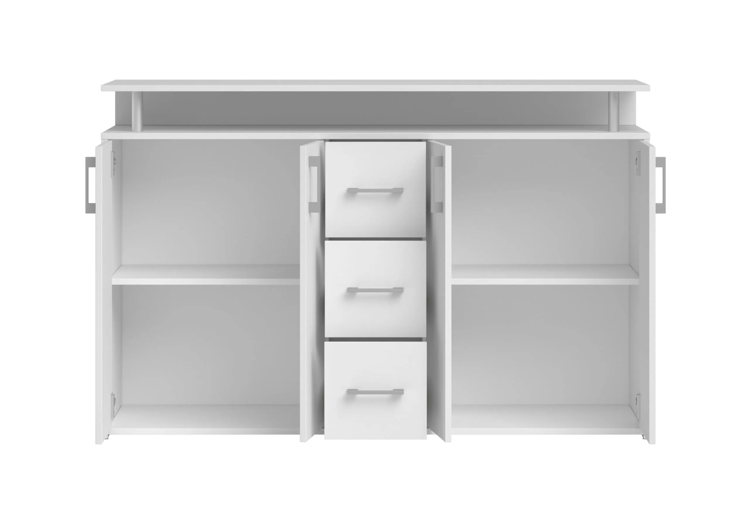 Avanti Trendstore Doro Cassettiera da Ingresso, Comò con 4 Ante e 3 Cassetti in Legno Truciolare, 139x90x34 cm - immagine 6