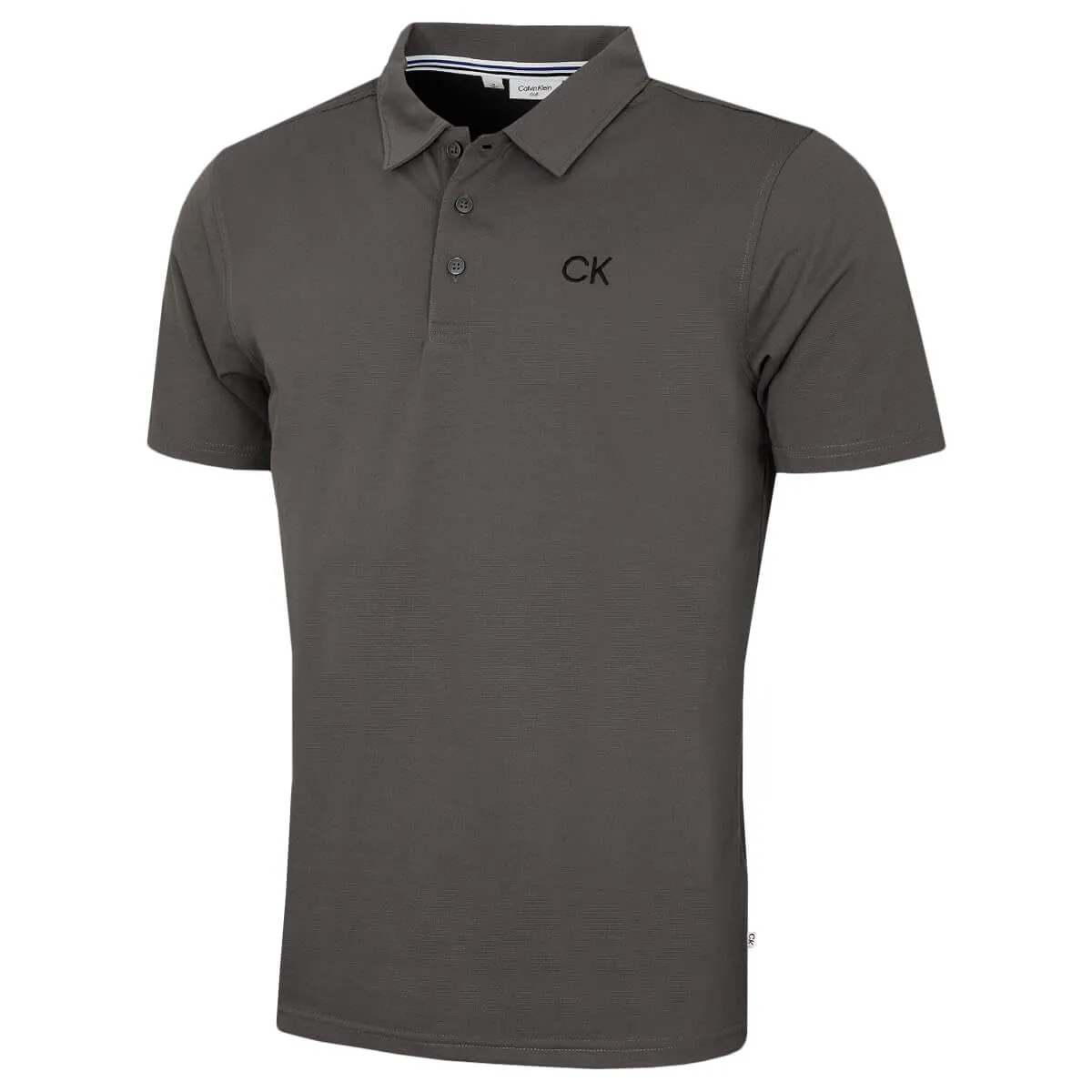 Calvin Klein Central Eco Light Wicking Golf Polo - Slate - S - immagine 1