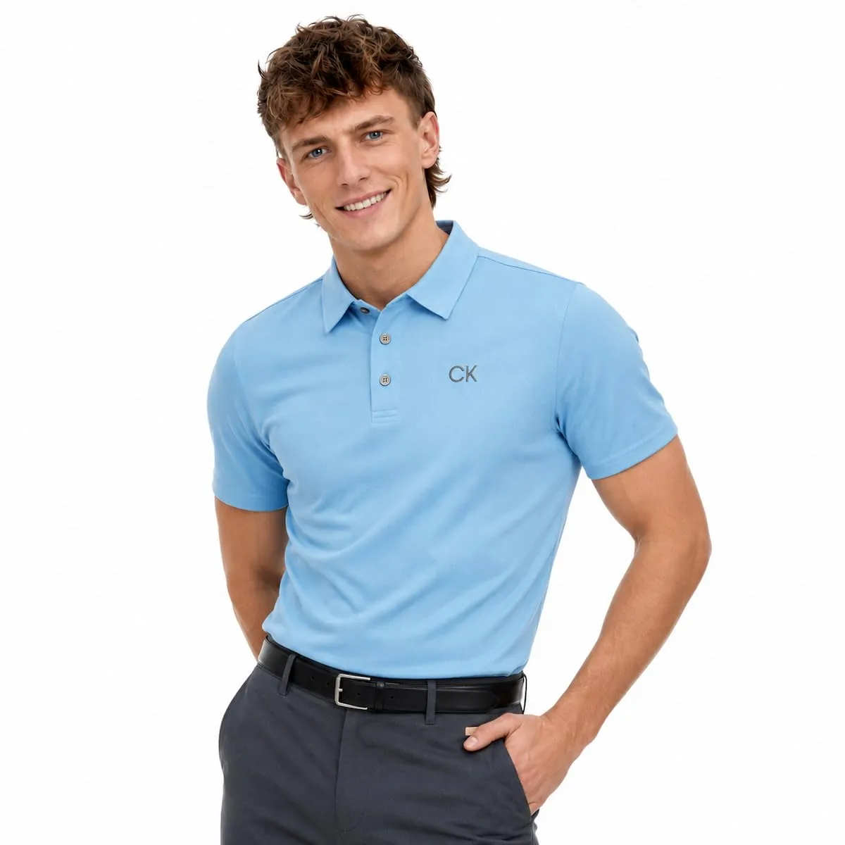 Calvin Klein Central Light Wicking Golf Polo - Sky (C9427A) - immagine 6