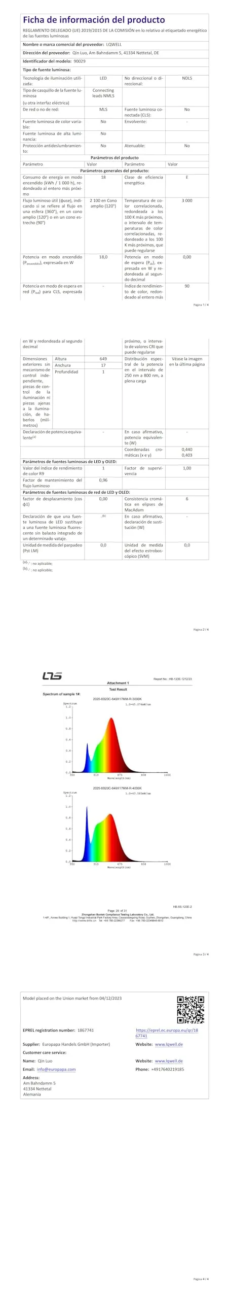 LQWELL Plafoniera LED Ultra Sottile Rosa 22cm 18W 3000K - immagine 9
