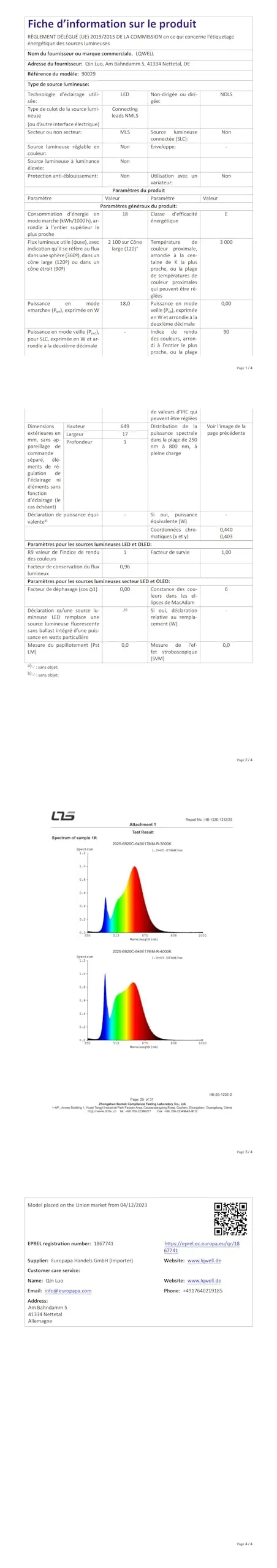 LQWELL Plafoniera LED Ultra Sottile Rosa 22cm 18W 3000K - immagine 10