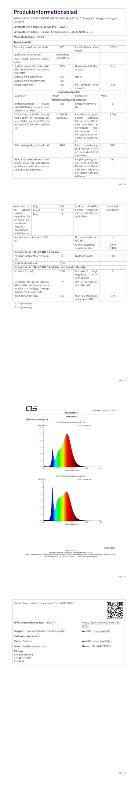 LQWELL Plafoniera LED Ultra Sottile Rosa 22cm 18W 3000K - immagine 14