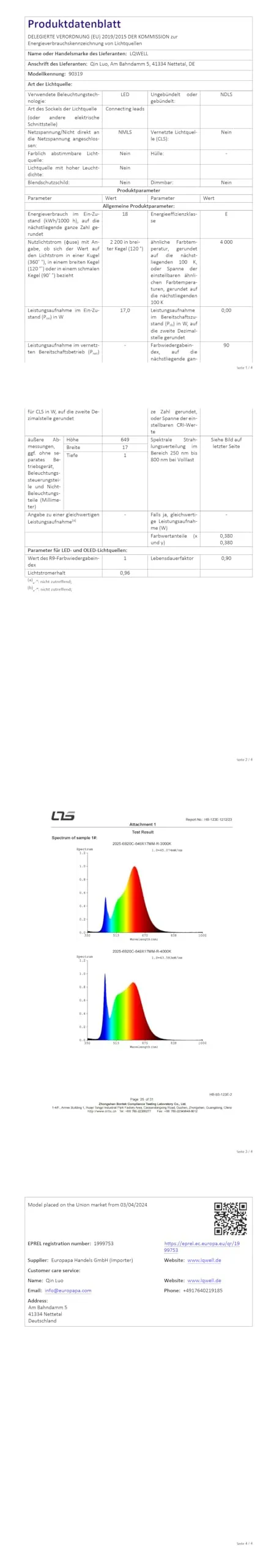 LQWELL Plafoniera LED Ultra Sottile Viola 22cm 18W 4000K, Confezione da 2 - immagine 10