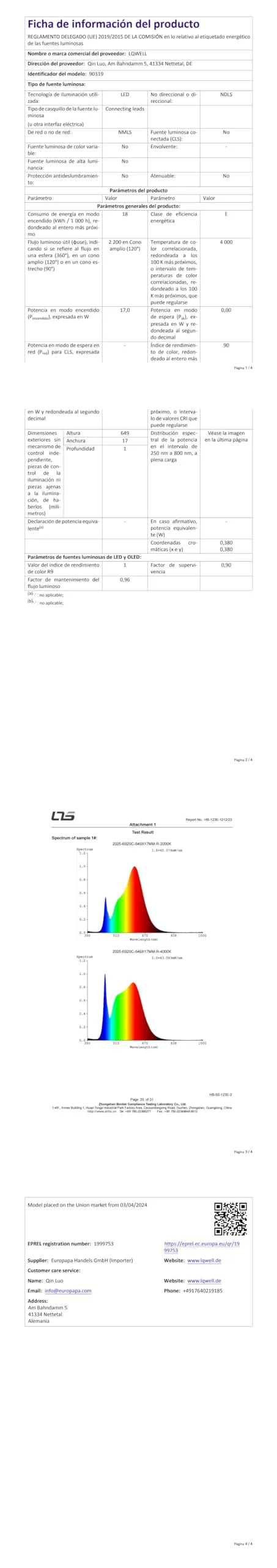 LQWELL Plafoniera LED Ultra Sottile Viola 22cm 18W 4000K, Confezione da 2 - immagine 11