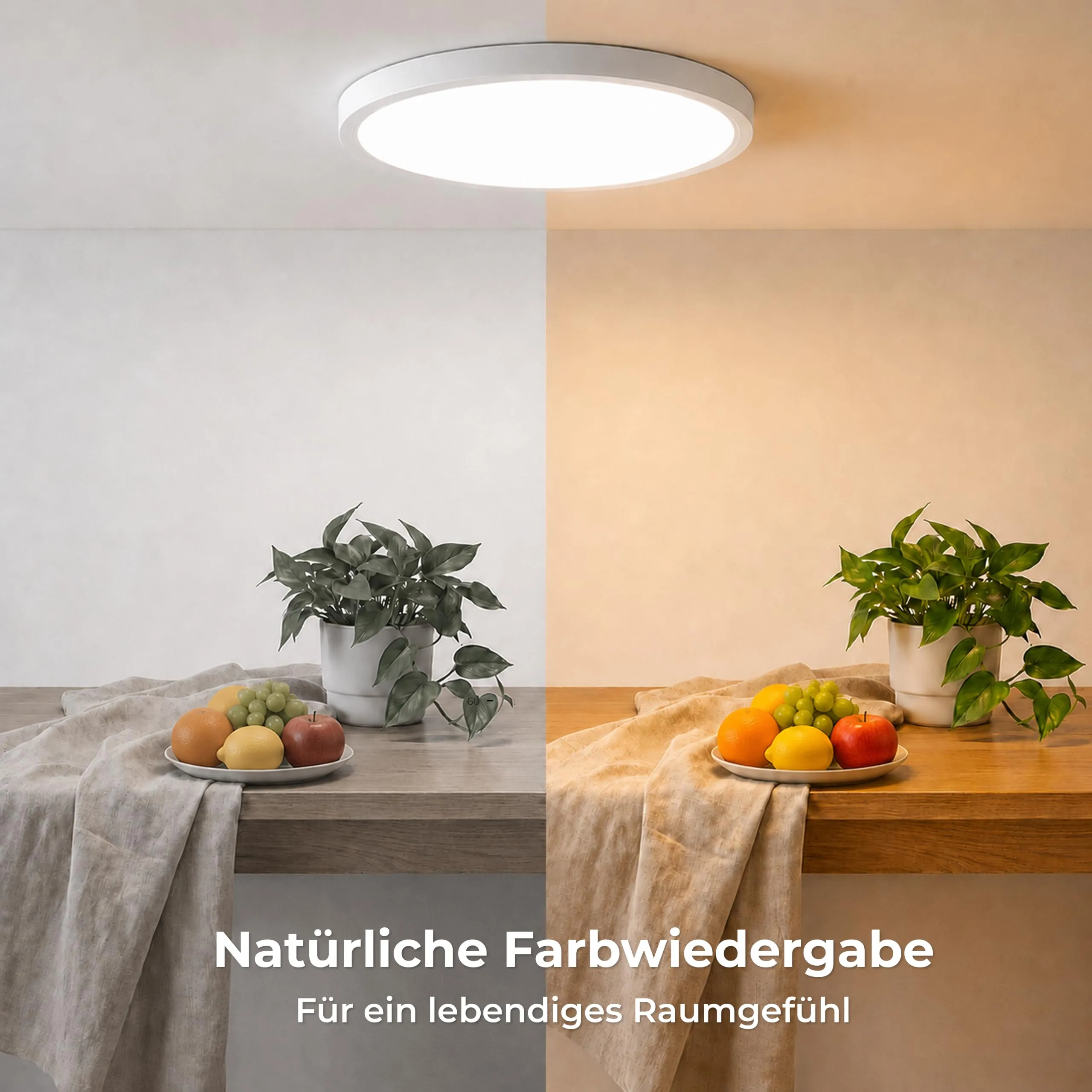 LQWELL Plafoniera LED Ultra Sottile Bianco 30cm 23W 4000K - immagine 5