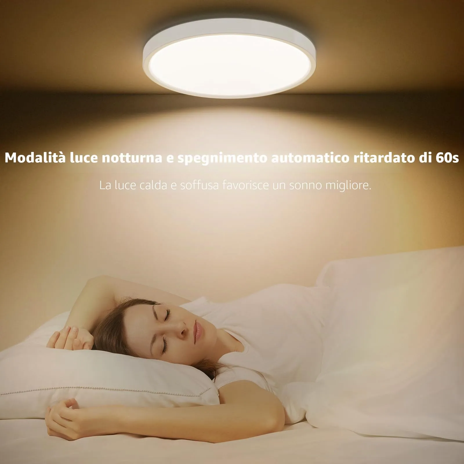 LQWELL Plafoniera LED Dimmerabile con Telecomando, 24W 2500LM 3000-6500K RGB, IP44, 300 x 40mm - immagine 5