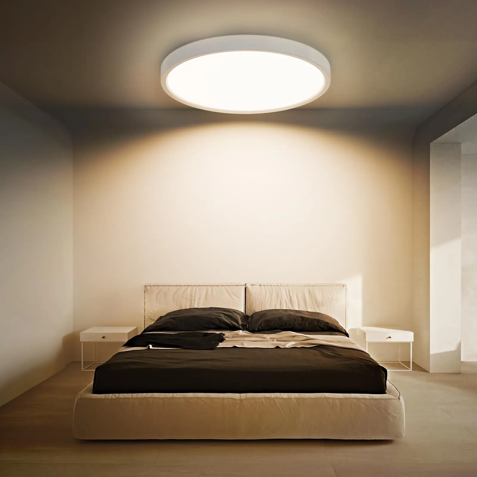 LQWELL Plafoniera LED Dimmerabile con Telecomando, 24W 2500LM 3000-6500K RGB, IP44, 300 x 40mm - immagine 6