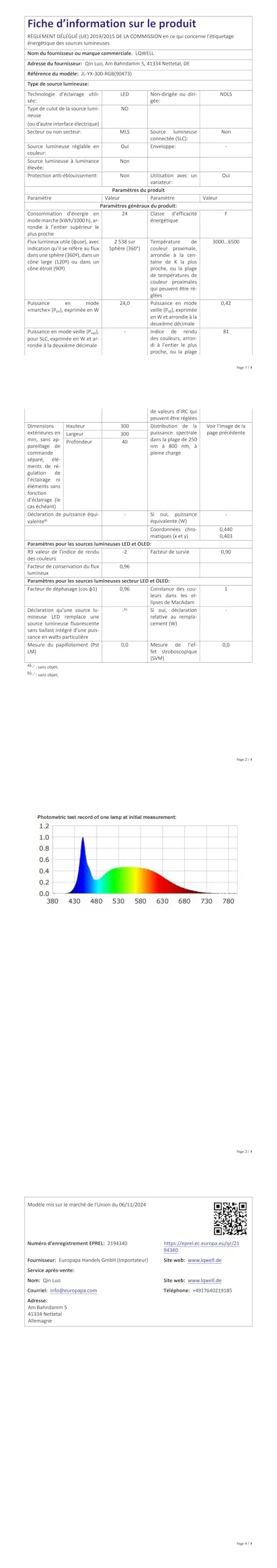 LQWELL Plafoniera LED Dimmerabile con Telecomando, 24W 2500LM 3000-6500K RGB, IP44, 300 x 40mm - immagine 10