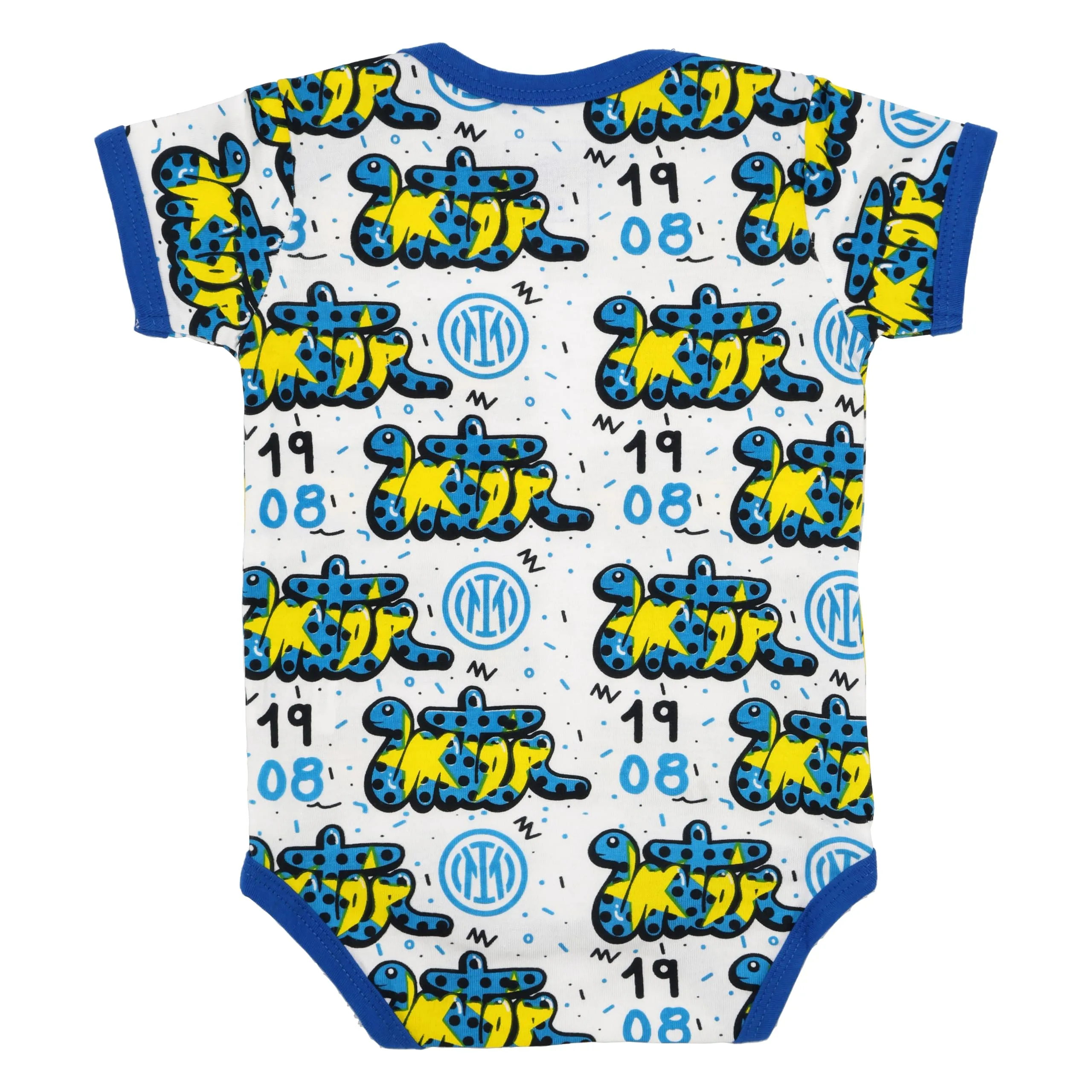 Inter Set Body Manica Corta Snake per Neonato, Bianco, 2 Anni - immagine 3