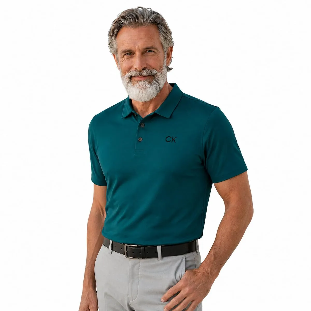 Calvin Klein Central Light Wicking Golf Polo - Petrol - 4XL - immagine 6