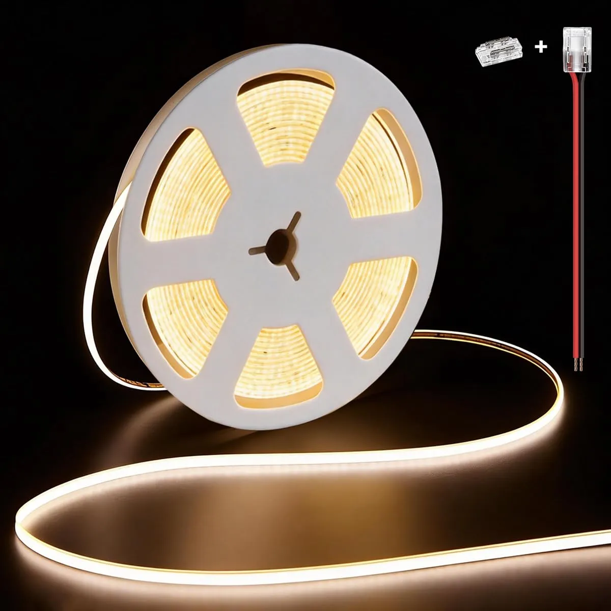 illuburg Striscia LED COB 24V Bianco Neutro 4000K 5m 400LED/m CRI90+ Dimmerabile Autoadesiva - immagine 1
