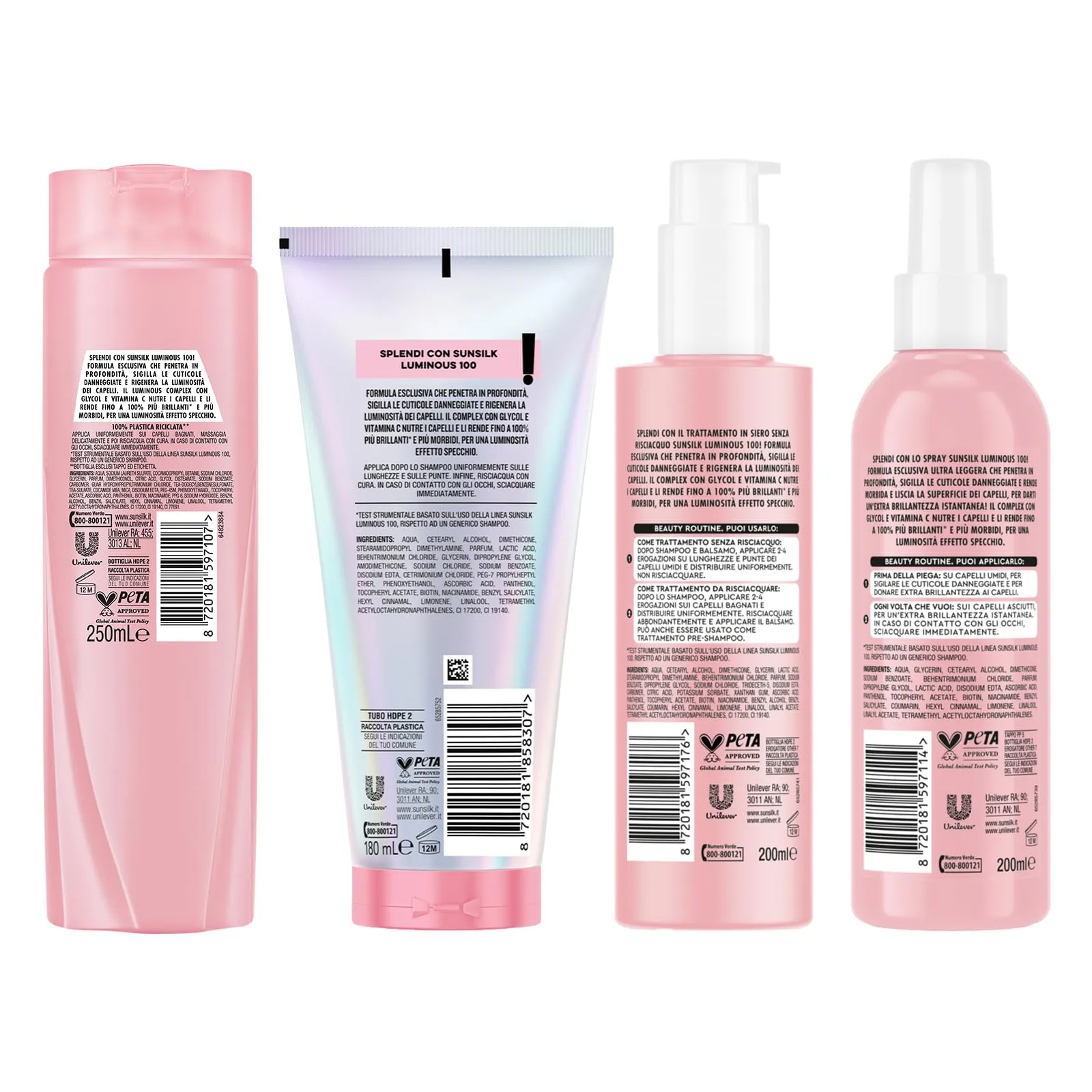 Sunsilk Luminous 100 Set 4 Prodotti Cura Capelli - immagine 6