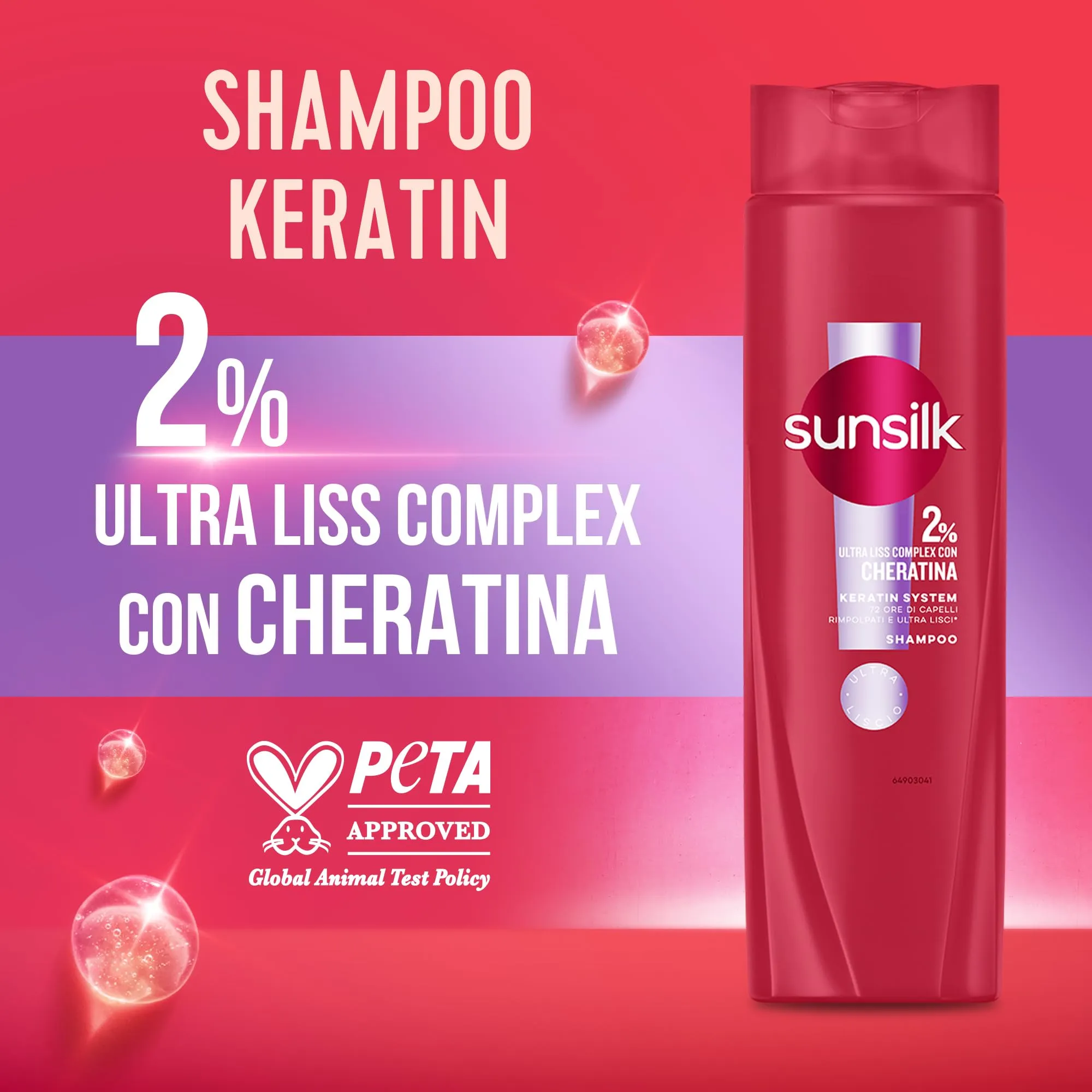 Sunsilk Keratin System Set 3 Prodotti Capelli Lisci Anticrespo - immagine 2
