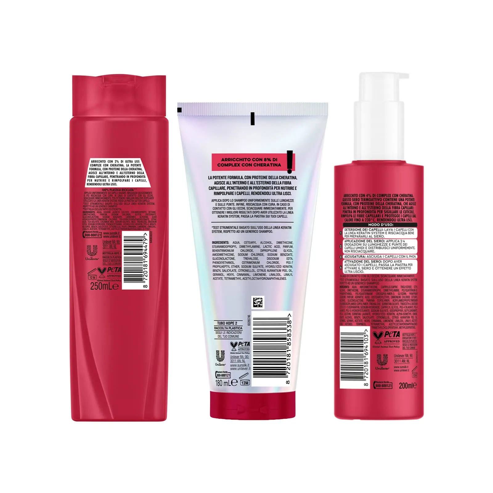 Sunsilk Keratin System Set 3 Prodotti Capelli Lisci Anticrespo - immagine 6