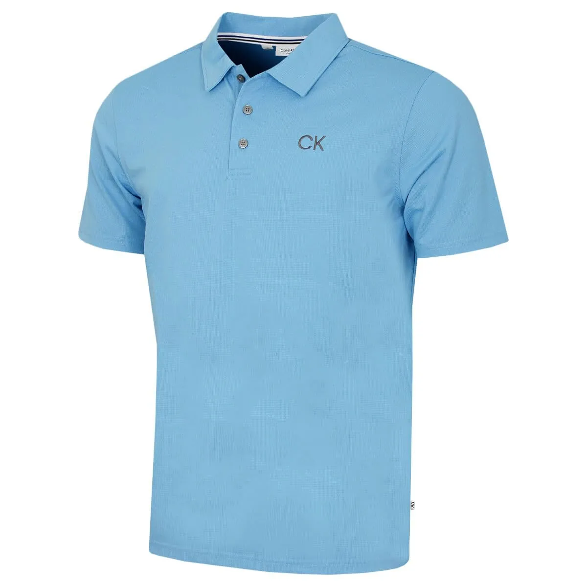 Calvin Klein Central Eco Light Wicking Golf Polo - Sky - S - immagine 1