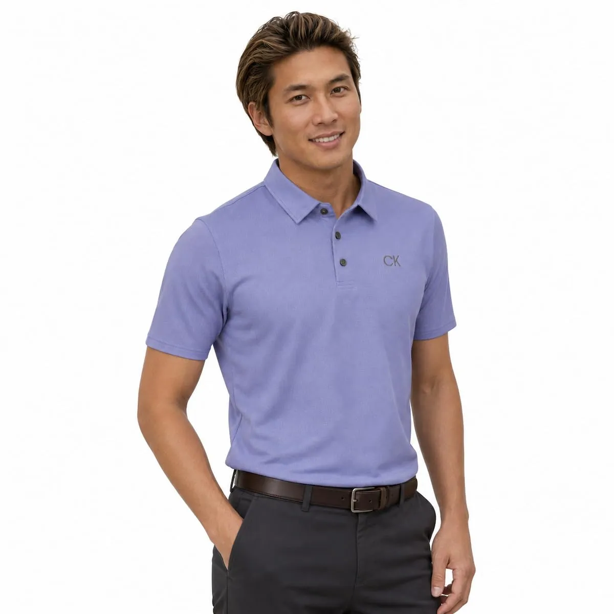Calvin Klein Central Light Wicking Golf Polo - Lilac - 5XL - immagine 6