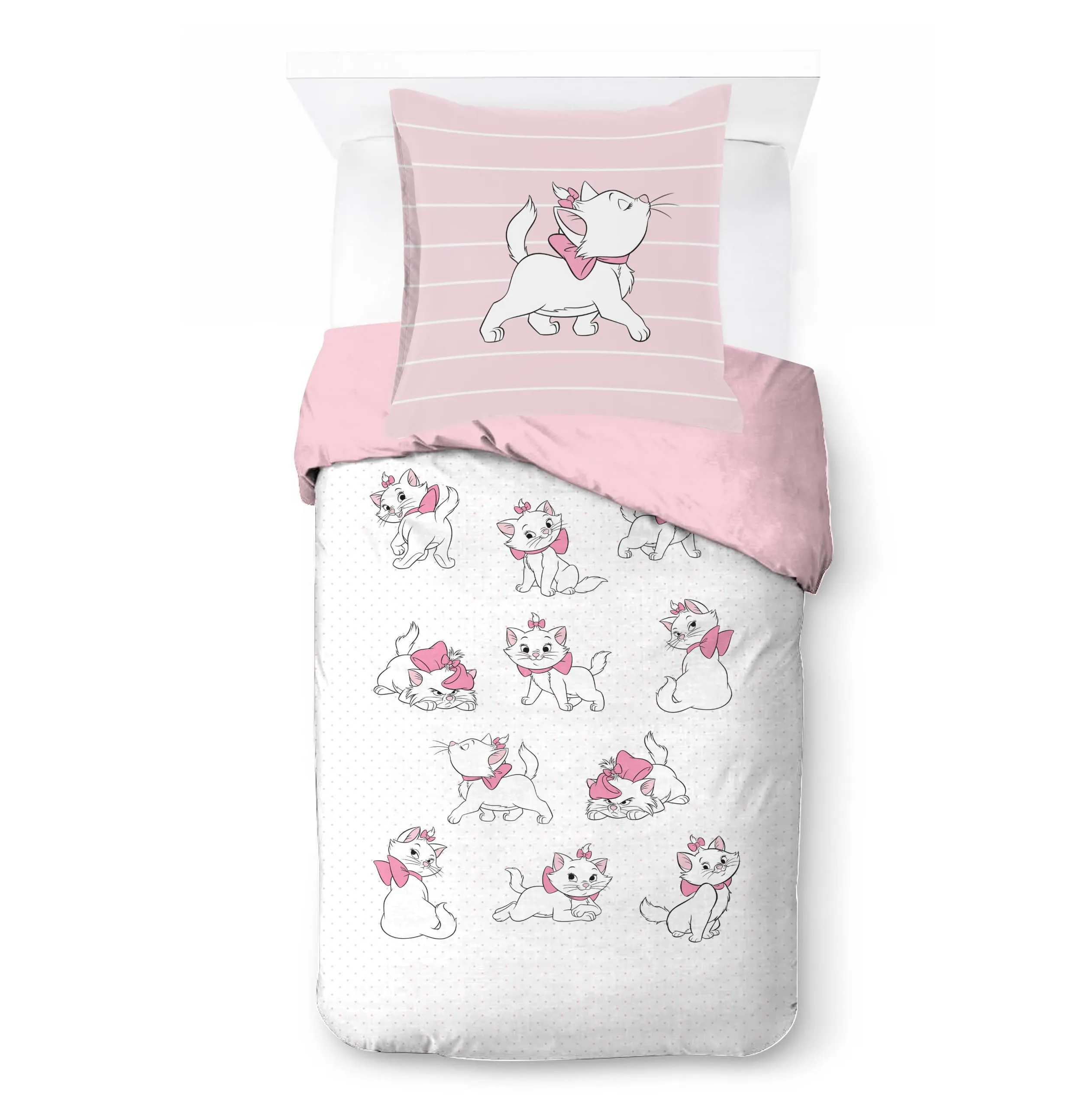 Jay Franco Disney Aristocats Set Biancheria da Letto, 2 Pezzi, Letto Singolo, Bianco - immagine 1