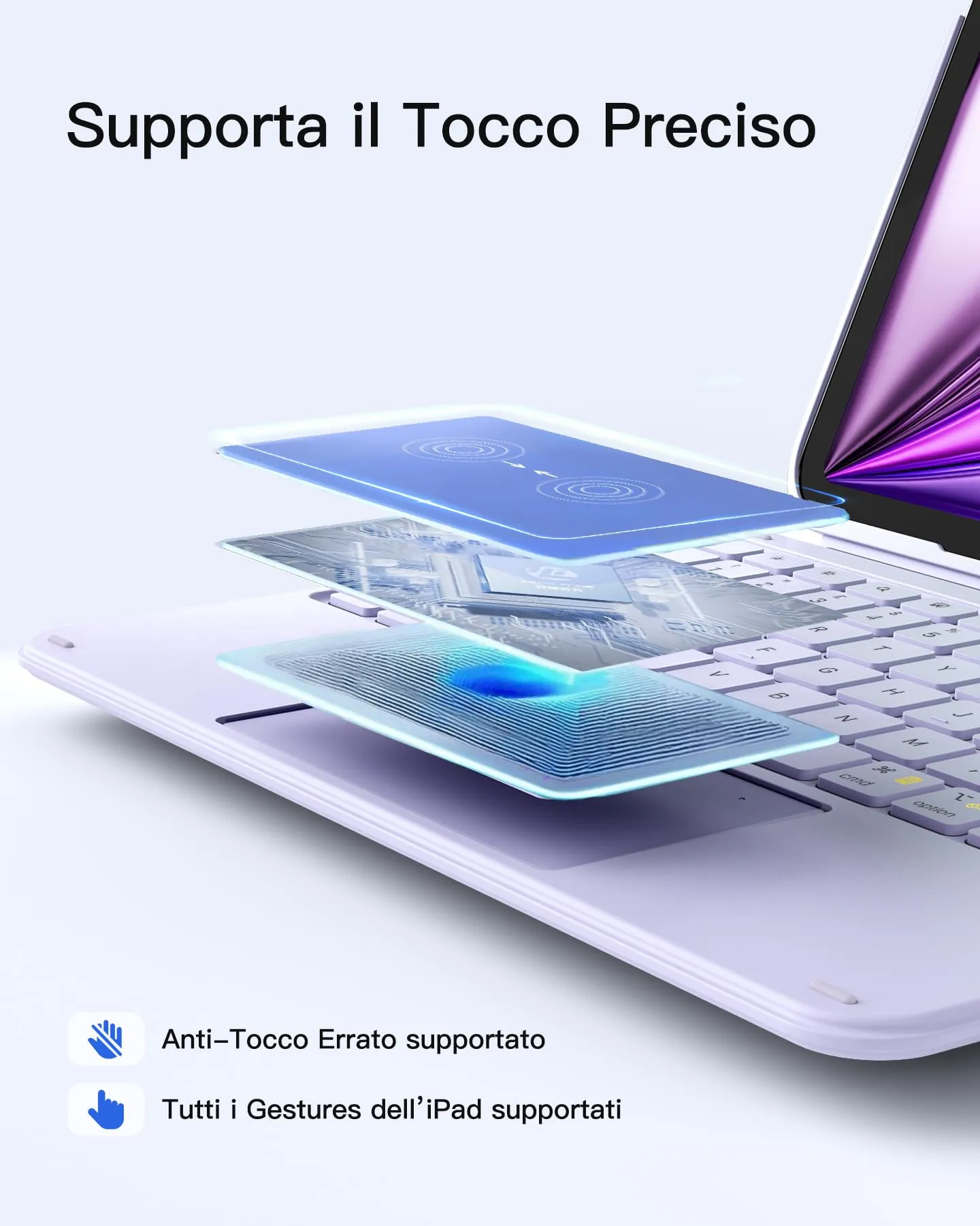 Inateck Custodia Tastiera per iPad A16, 10a Gen, Ultraleggera 450g - immagine 7