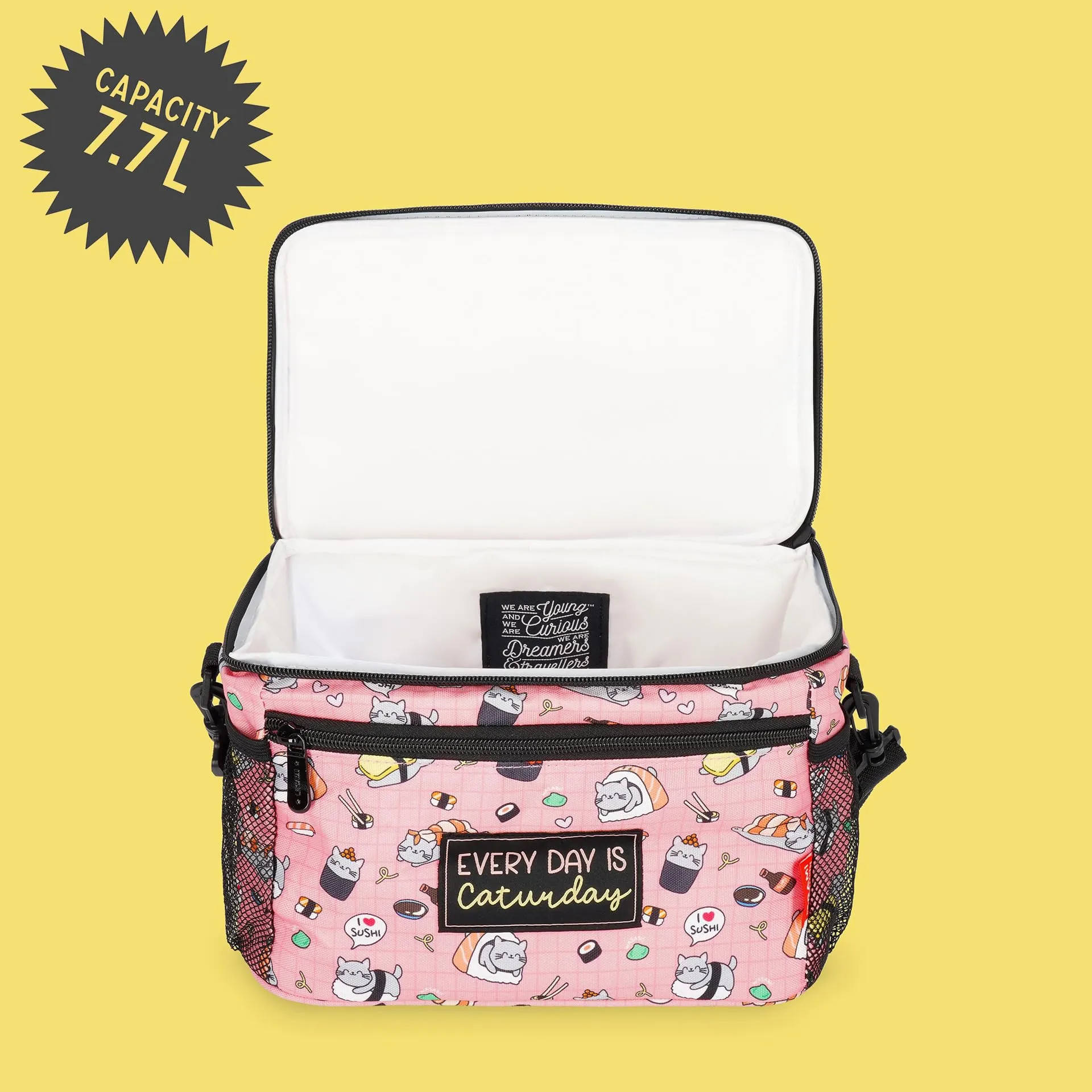 Legami Borsa Termica per il Pranzo Sushi Cat, 7,7 Litri, 28 x 17 x 15 cm - immagine 3