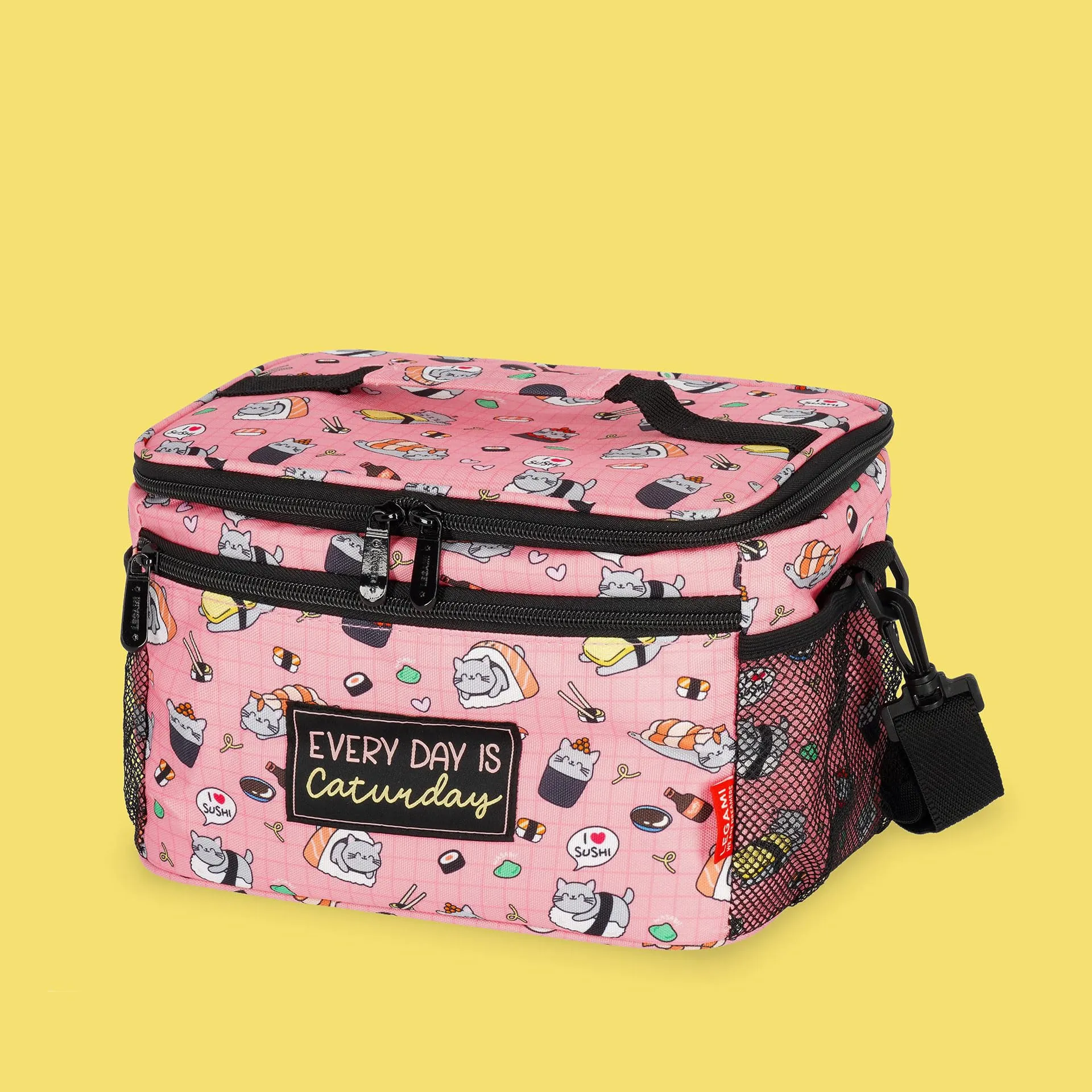 Legami Borsa Termica per il Pranzo Sushi Cat, 7,7 Litri, 28 x 17 x 15 cm - immagine 5