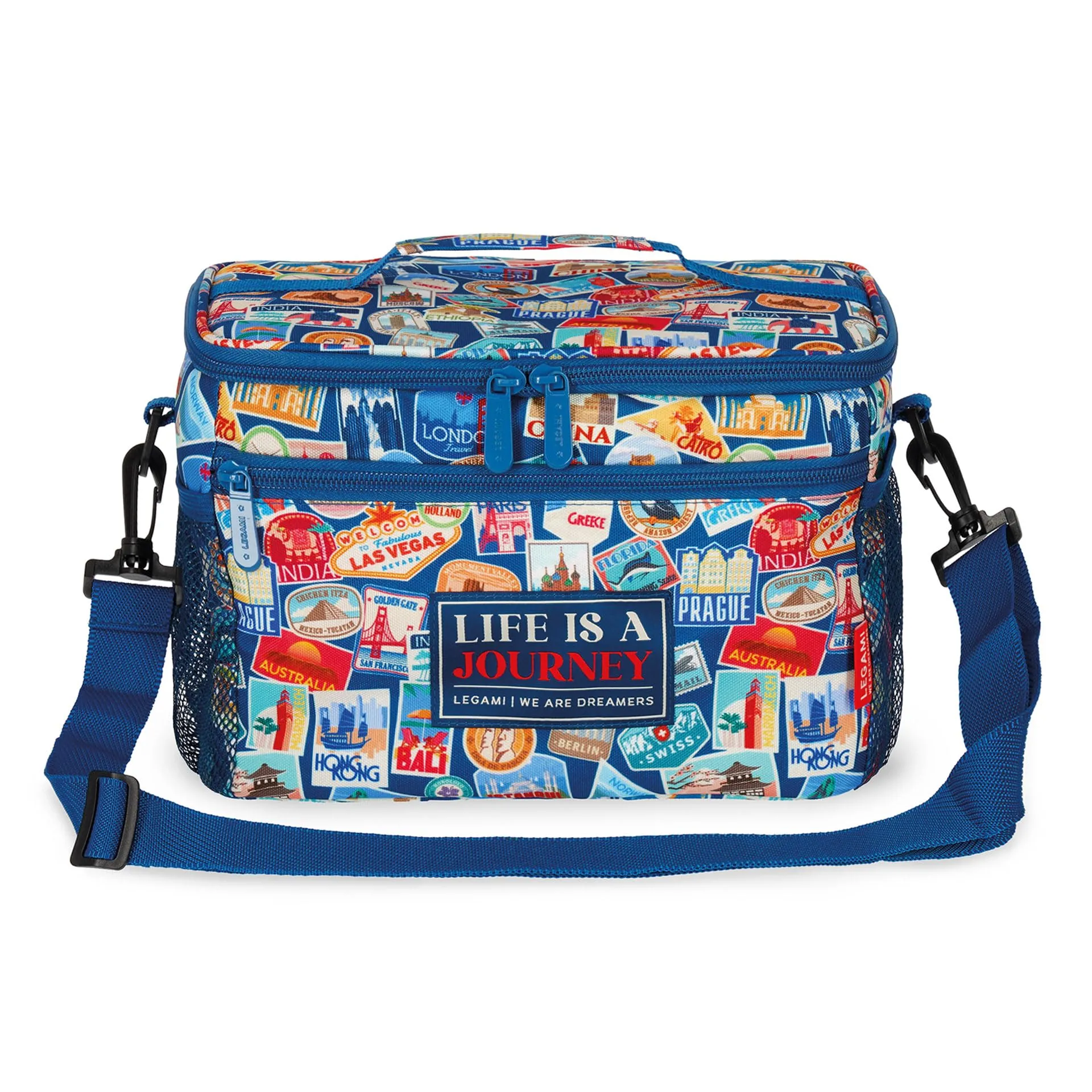 Legami Borsa Termica per il Pranzo Travel Stickers, 7,7 Litri, 28 x 17 x 15 cm - immagine 1