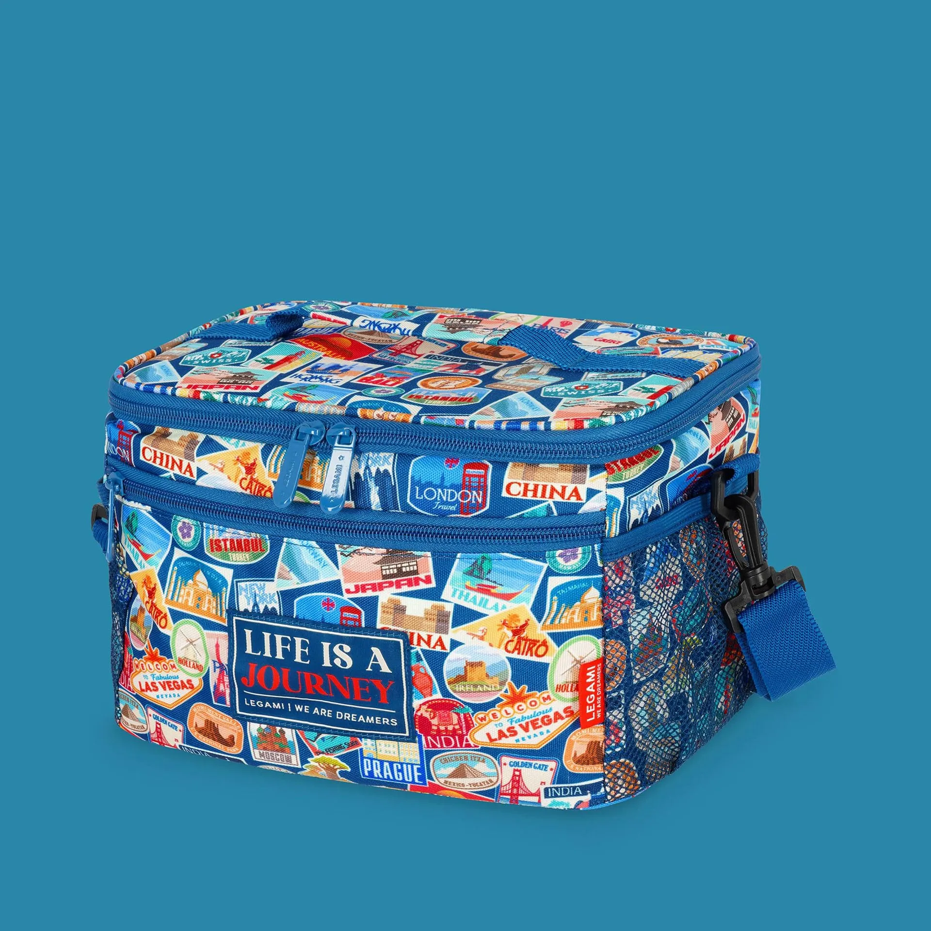 Legami Borsa Termica per il Pranzo Travel Stickers, 7,7 Litri, 28 x 17 x 15 cm - immagine 5
