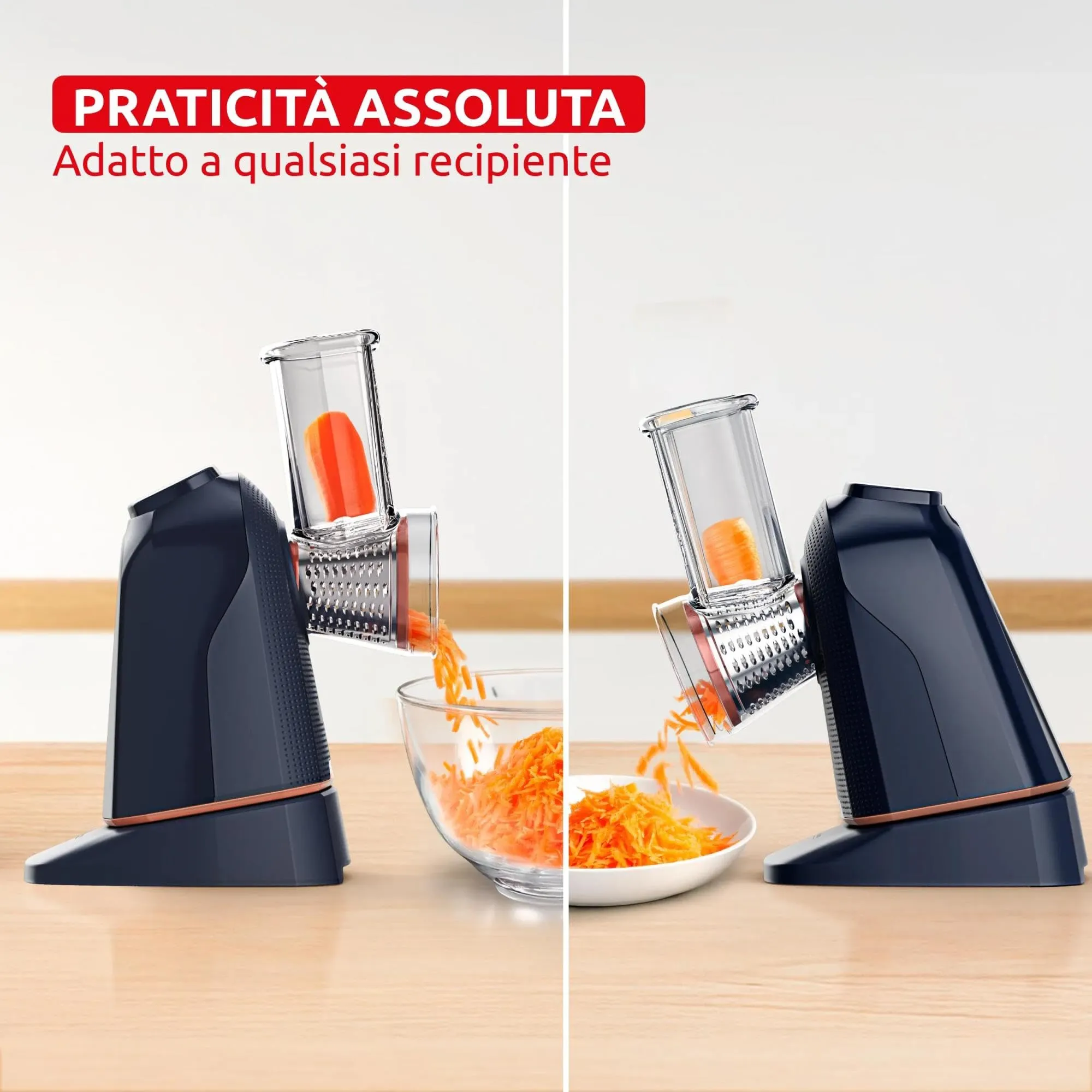 Moulinex Fresh Express Twist 5-in-1 Electric Food Chopper, Direct Serve System, Blue, DK8654 - immagine 2