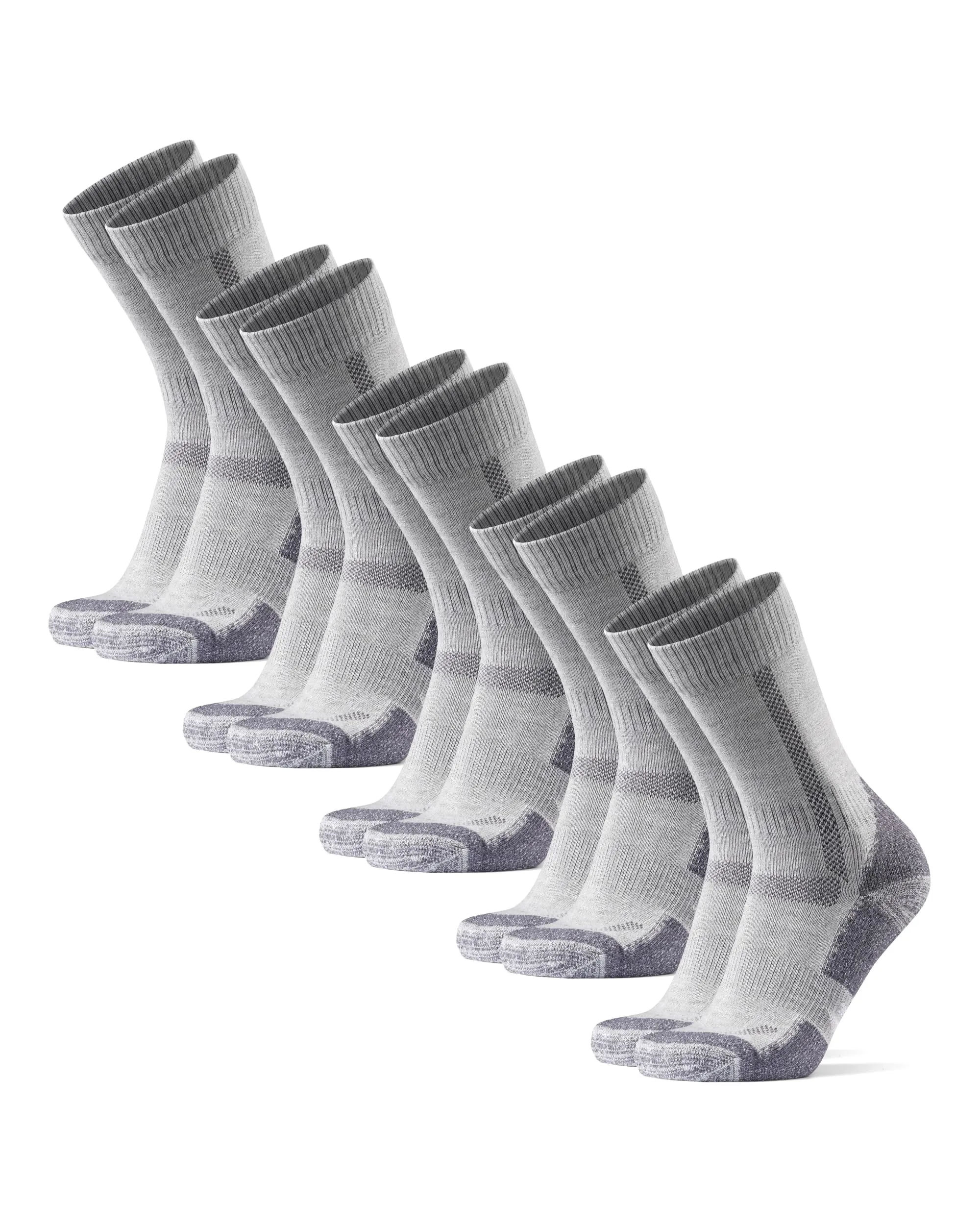 Danish Endurance Calze Trekking Lana Merino, 5 Paia, Grigio Chiaro, 48-51 - immagine 1