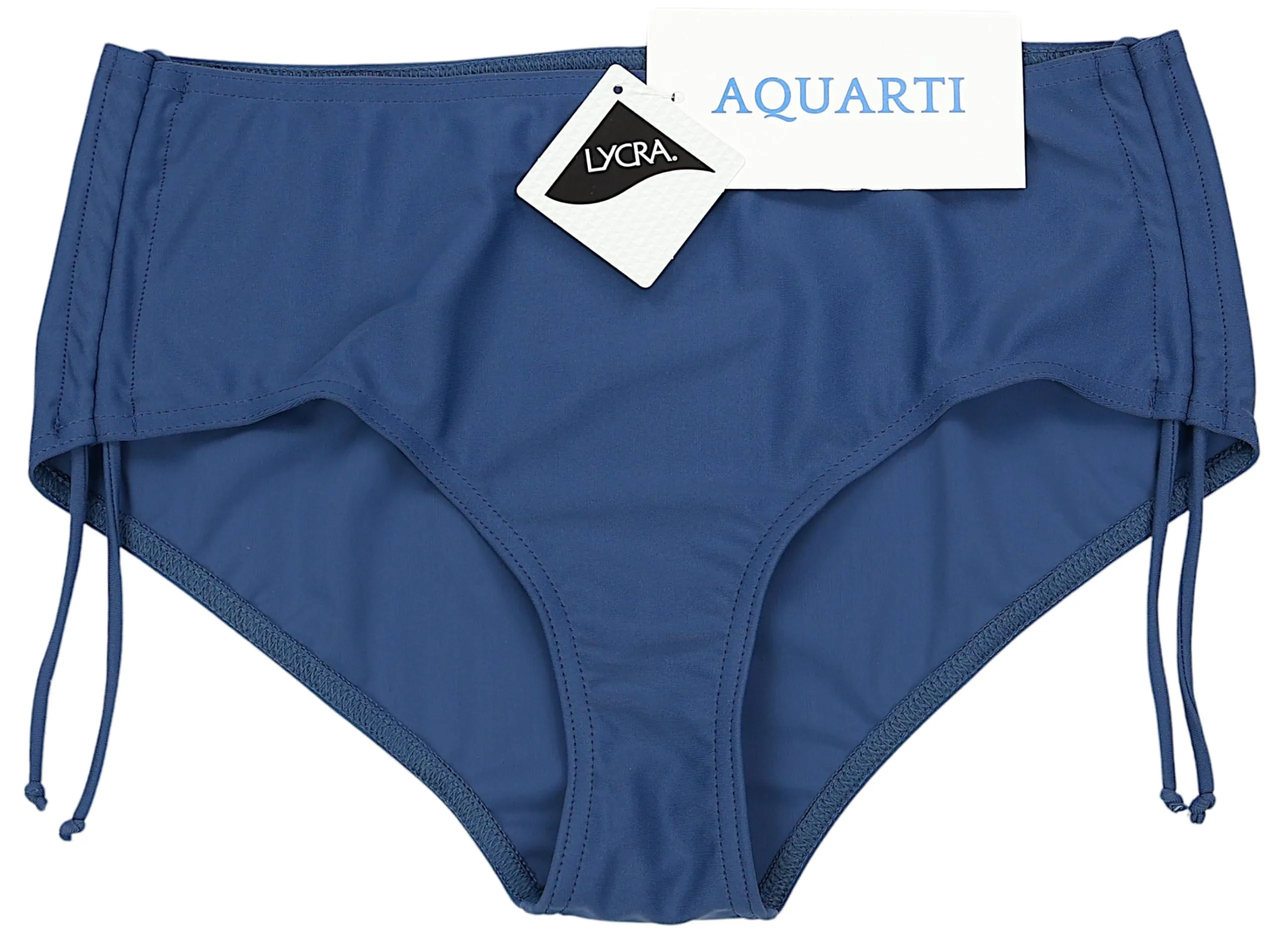 Aquarti Slip Costume Donna con Laccetti, Blu Denim Scuro, 42 - immagine 3