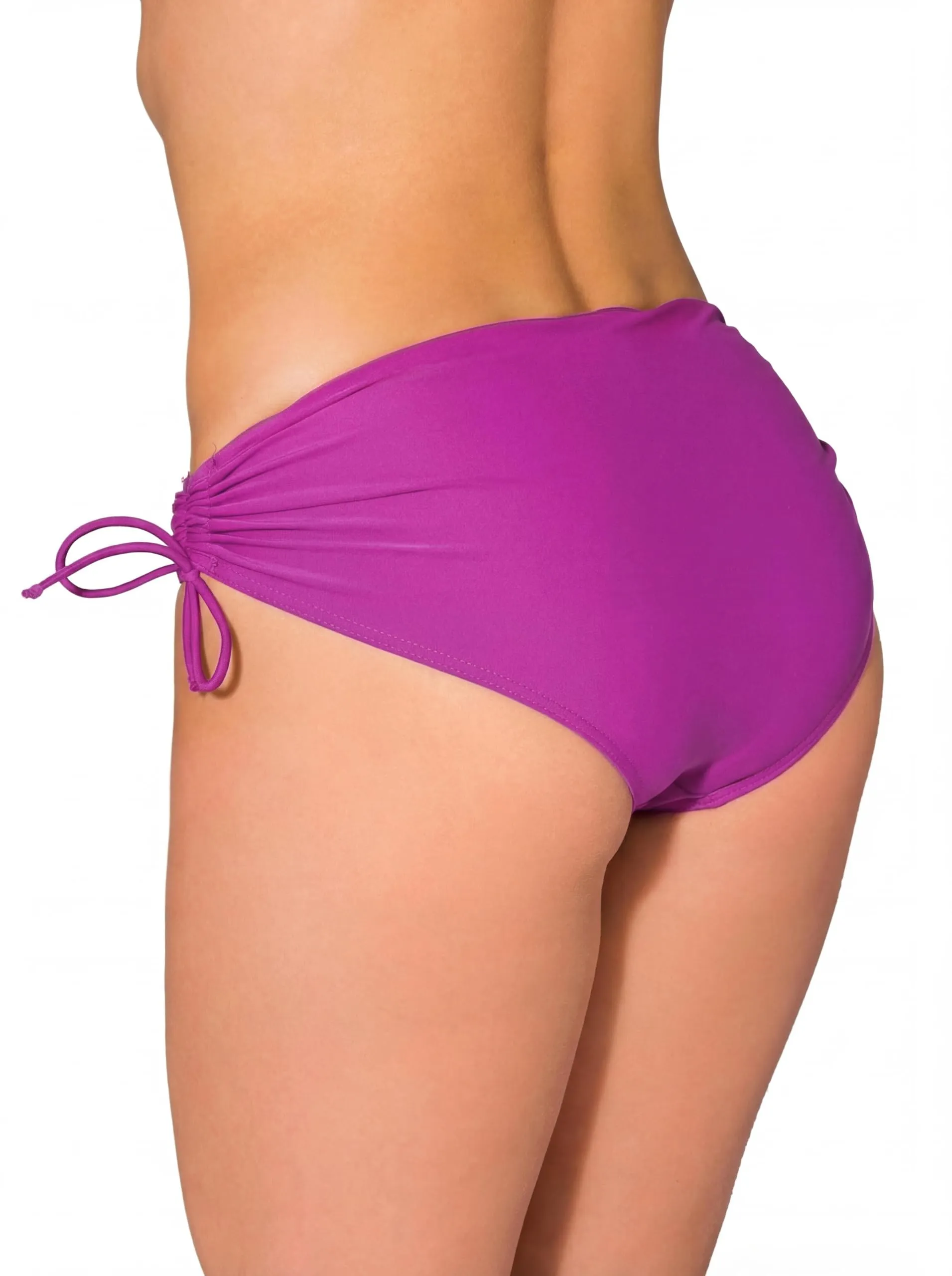 Aquarti Slip Costume Donna con Laccetti, Porpora, 42 - immagine 2