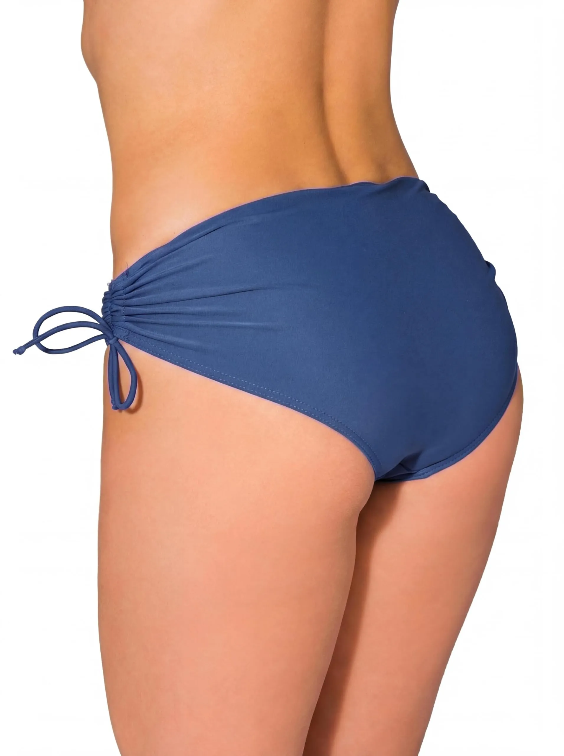 Aquarti Slip Costume Donna con Laccetti, Blu Denim Scuro, 50 - immagine 2