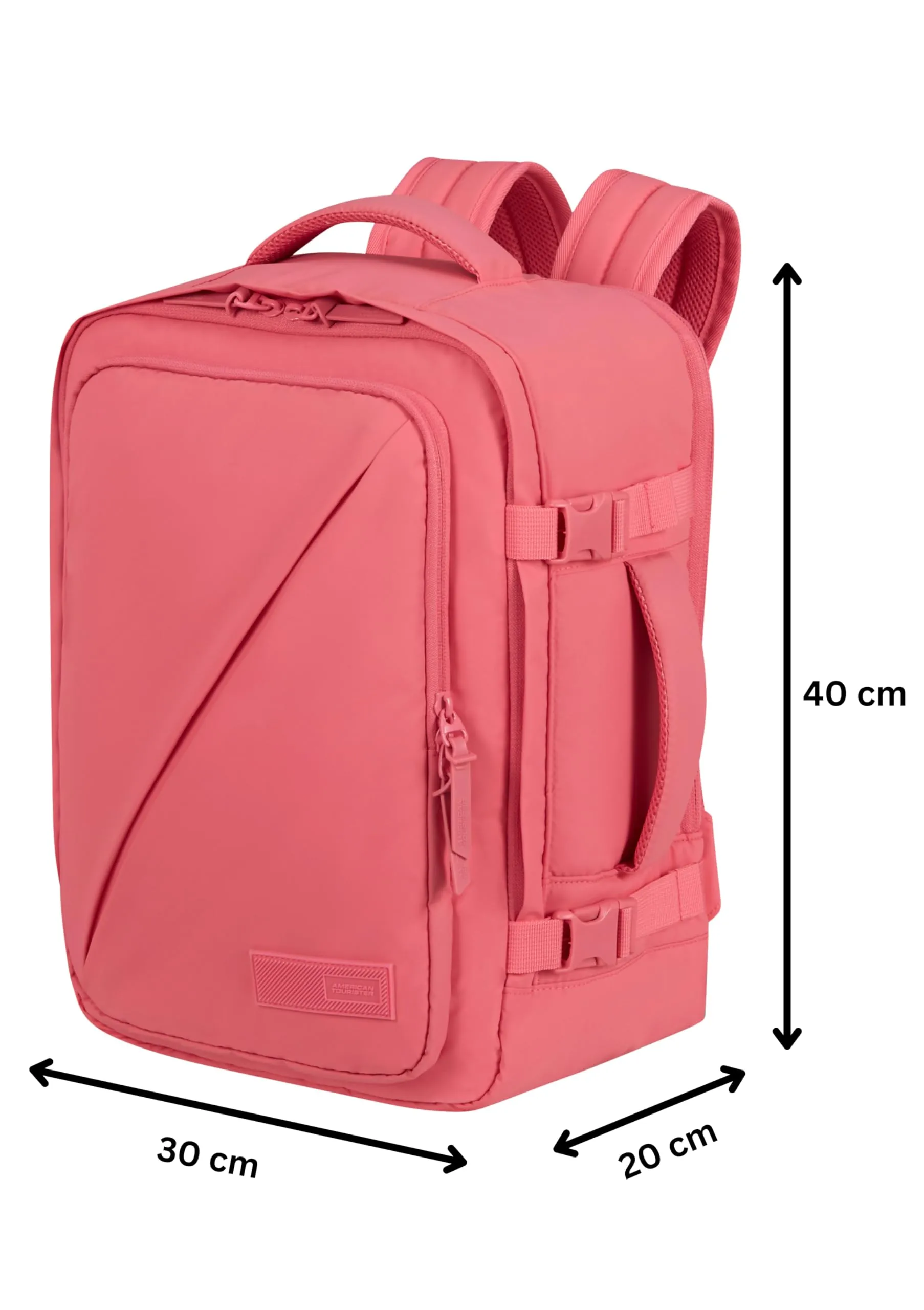 American Tourister Take2 Zaino Cabina, Rosa, 40x30x20 cm, 26.5L, Scomparto PC 15.6'' - immagine 6