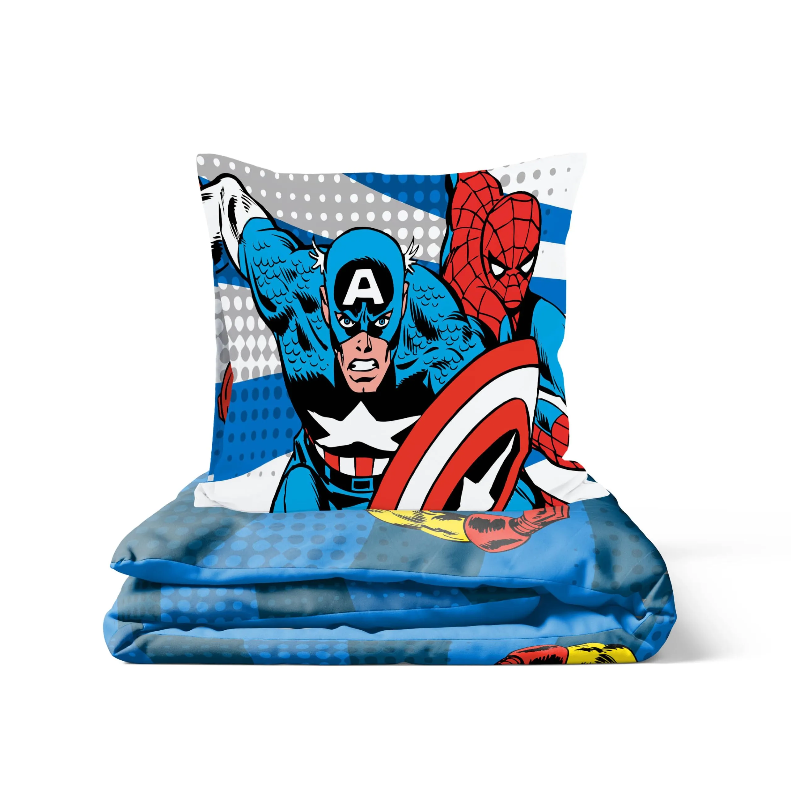 Jay Franco Marvel Avengers Set Copripiumino 2 Pezzi con Federa, Blu, Letto Singolo - immagine 6