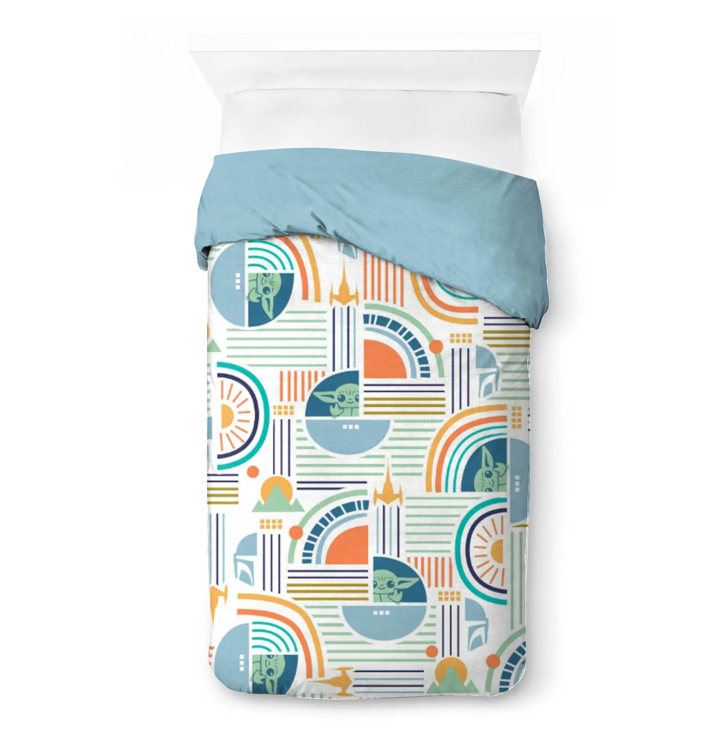 Jay Franco Star Wars The Mandalorian Bedding Set, Single, Multicolore, 2 Pieces - immagine 5