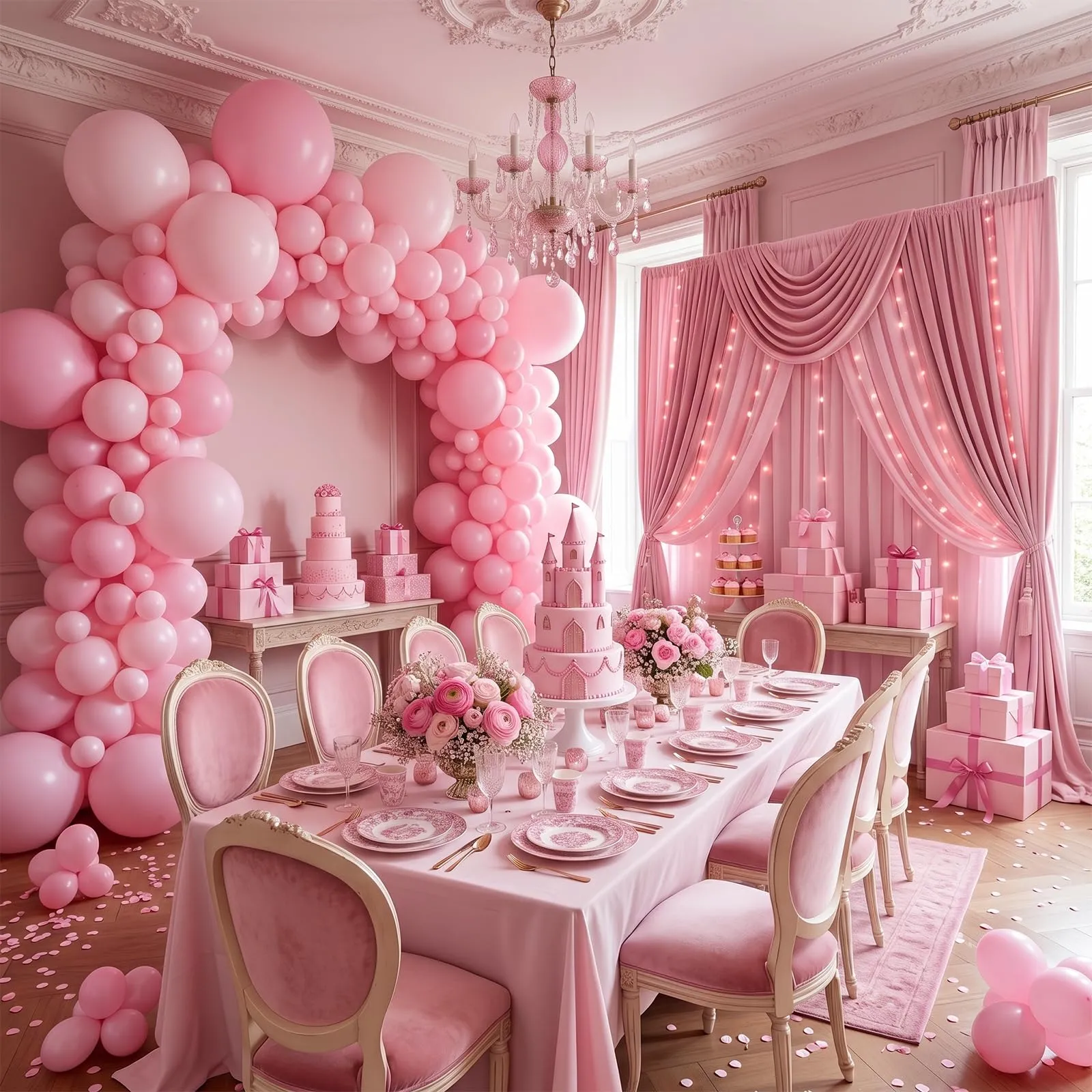 Fairymaiden Palloncini Rosa Pastello in Lattice, 100 Pezzi, 12 Pollici - immagine 3