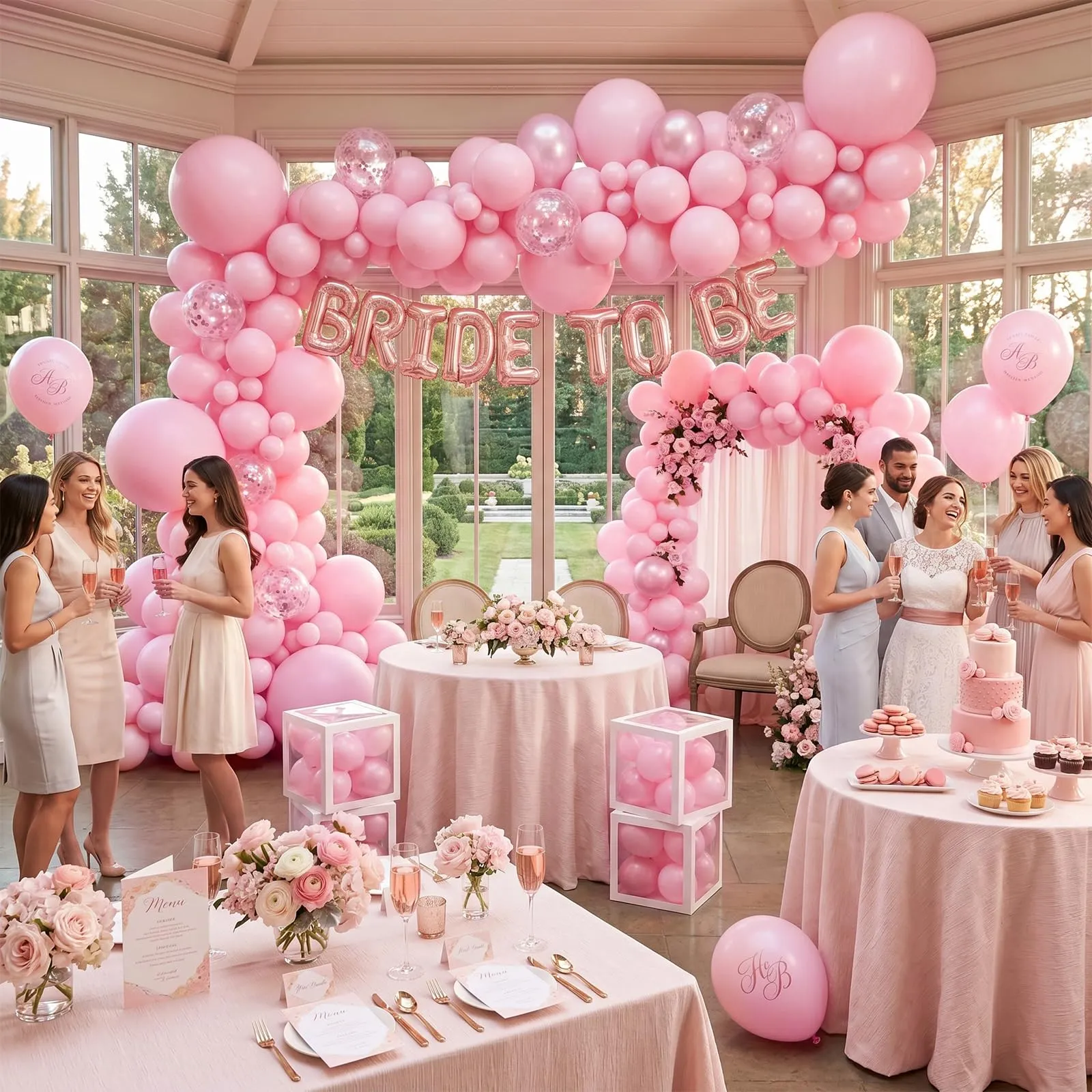 Fairymaiden Palloncini Rosa Pastello in Lattice, 100 Pezzi, 12 Pollici - immagine 6