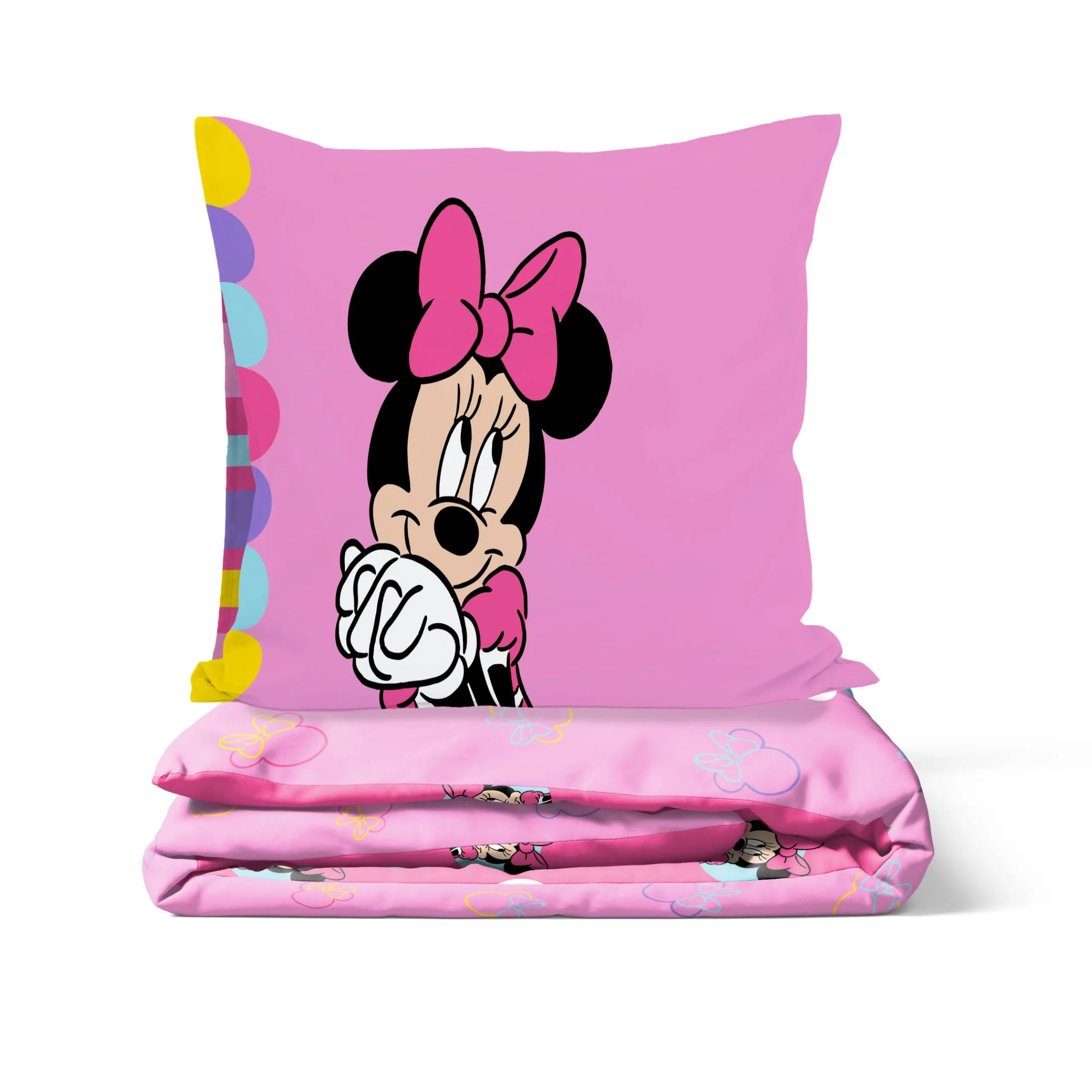 Jay Franco Disney Minnie Mouse Set di Biancheria da Letto per Bambini, 2 Pezzi, Letto Singolo, Multicolore - immagine 6
