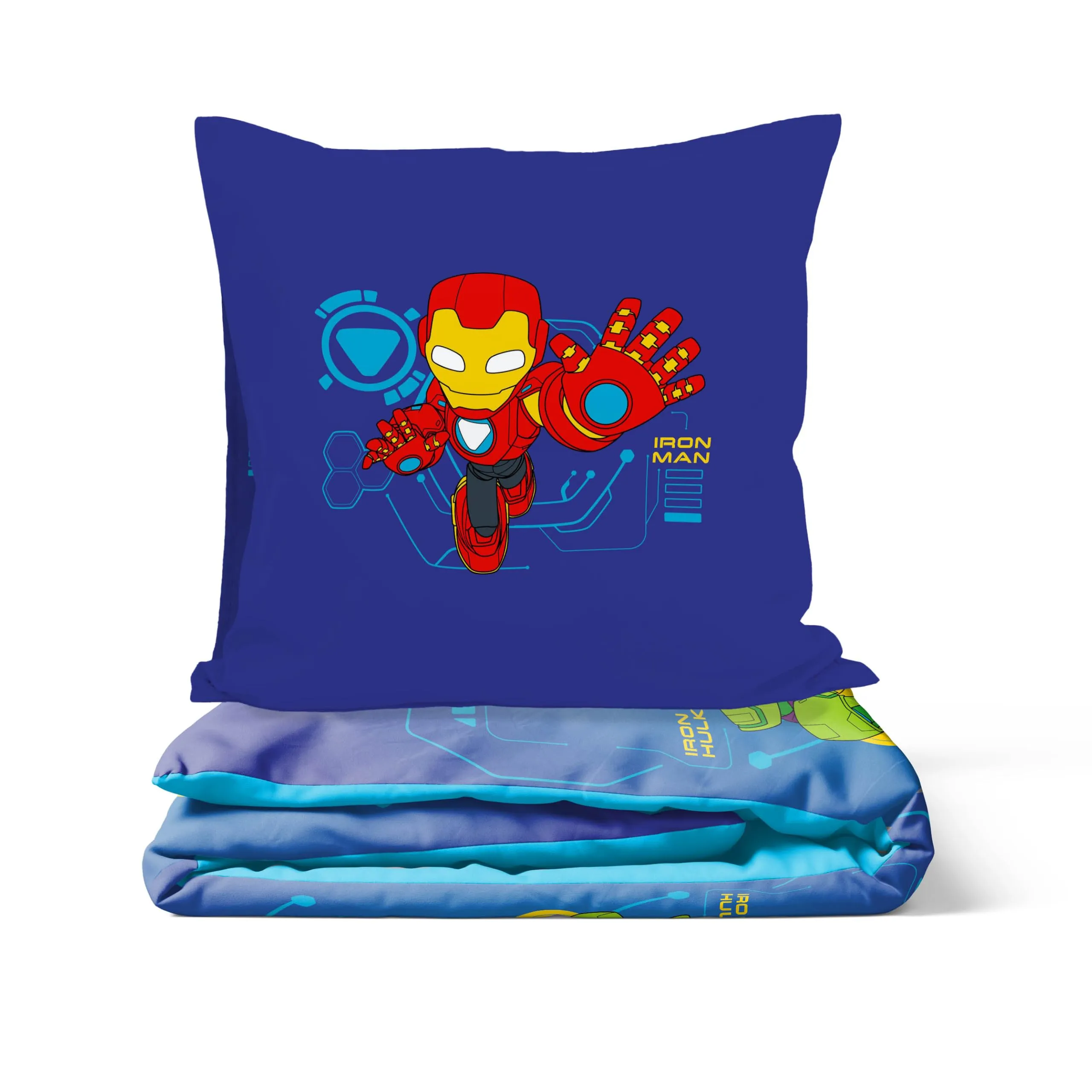 Jay Franco Marvel Iron Man e i suoi fantastici amici Set Biancheria da Letto per Letto Singolo, Blu, 2 Pezzi - immagine 6