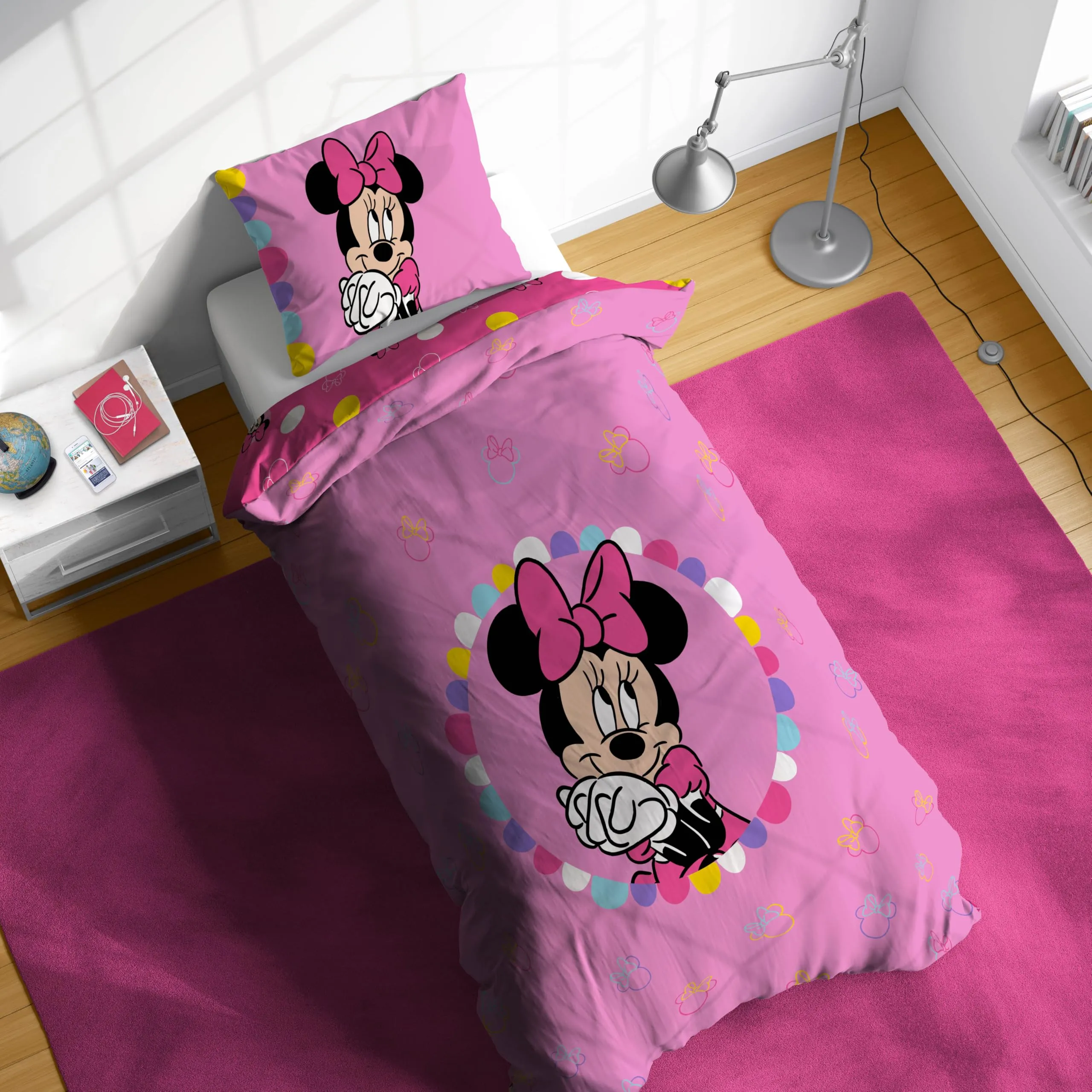 Jay Franco Disney Minnie Mouse Bedding Set, 2 Pieces, Single - immagine 2