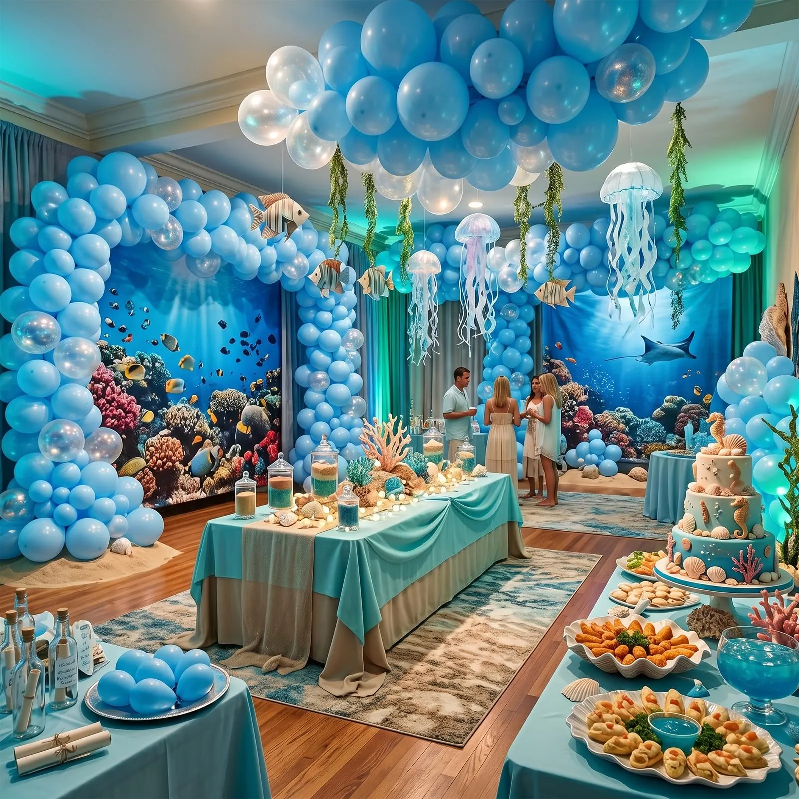 fairymaiden Palloncini in Lattice Blu Pastello Macaron, 100 Pezzi, 12 Pollici - immagine 4